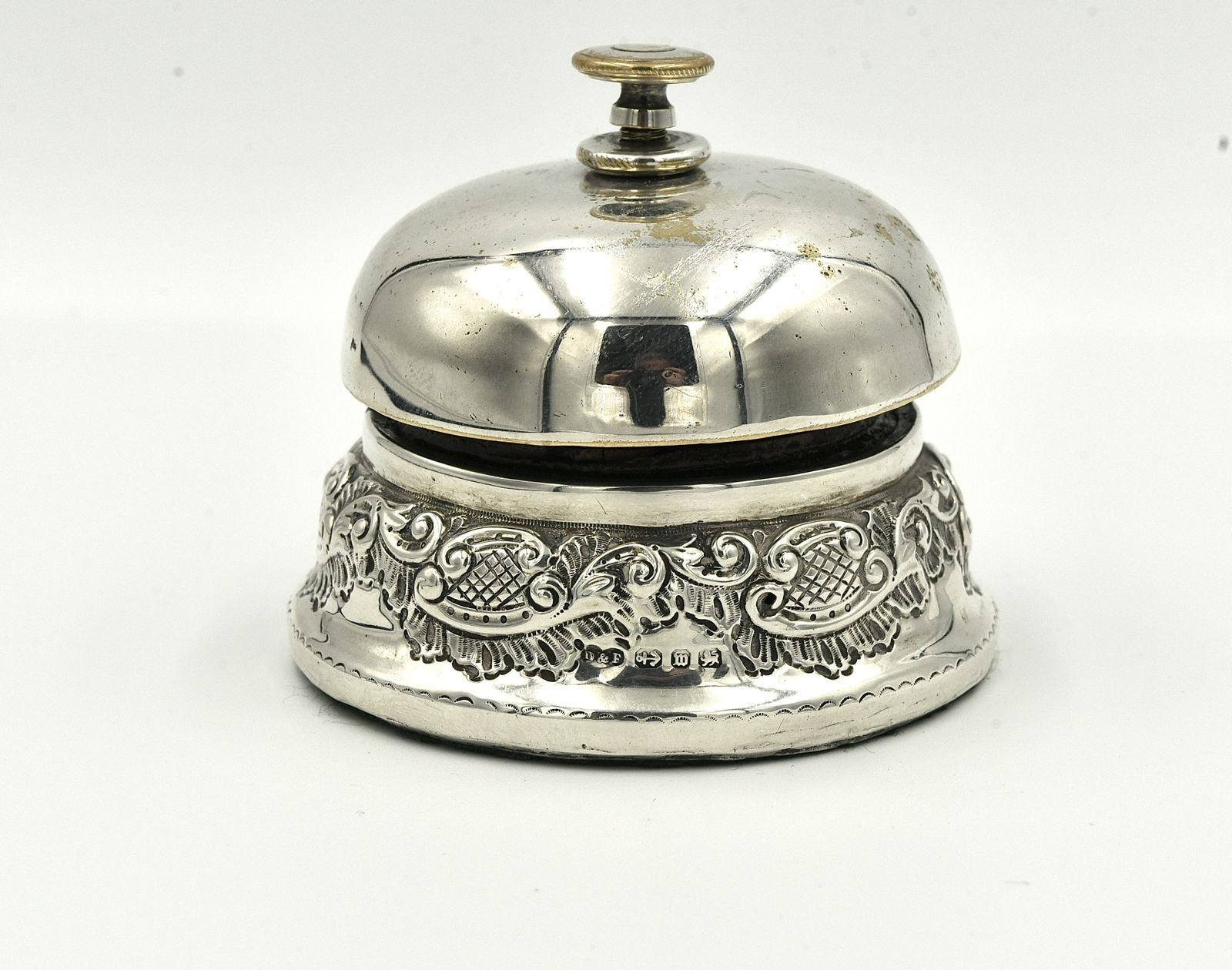 Antique Sterling Silver Desk Reception Bell