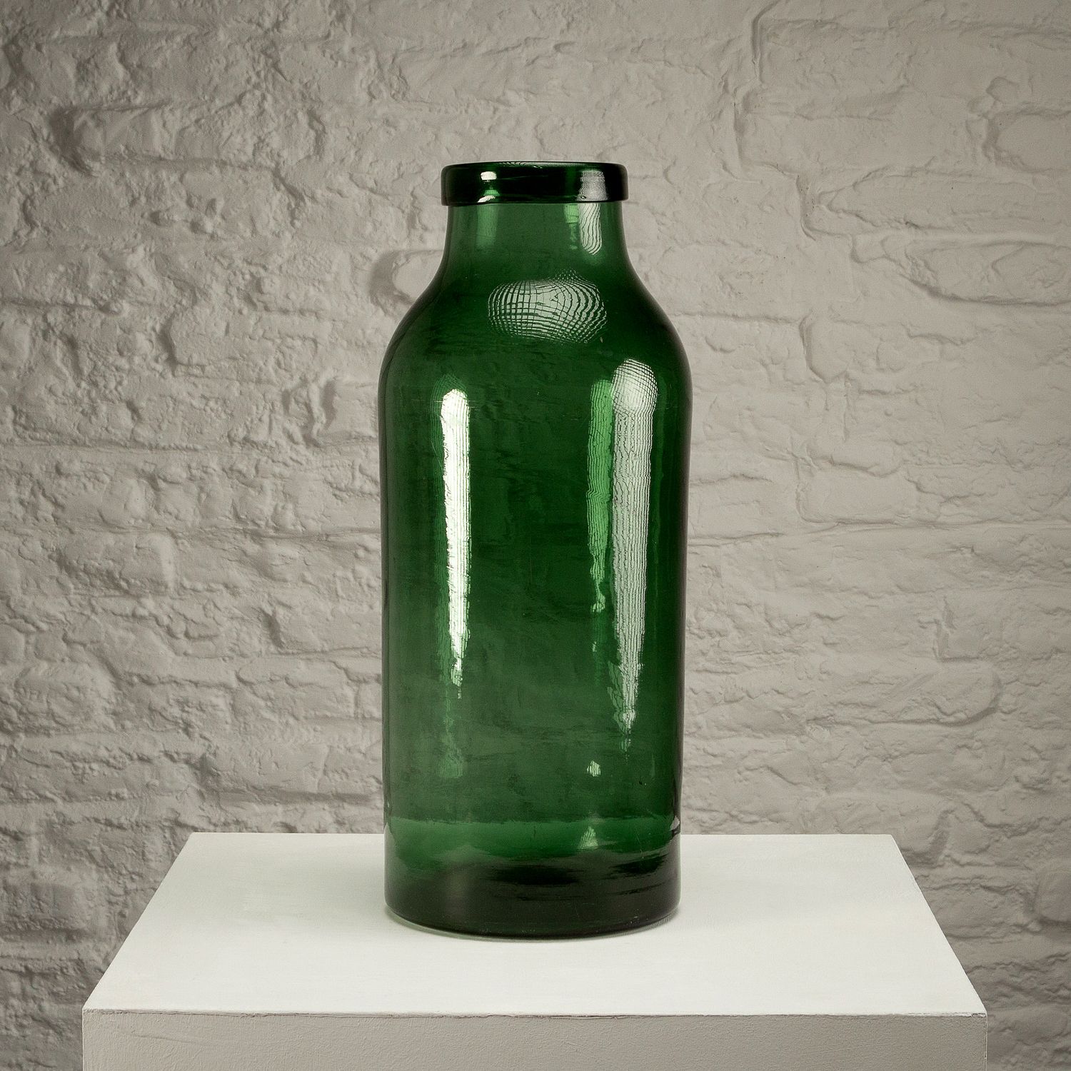 Large Hand Blown Antique Glass Pickling Jar, Denmark, 19th Century
