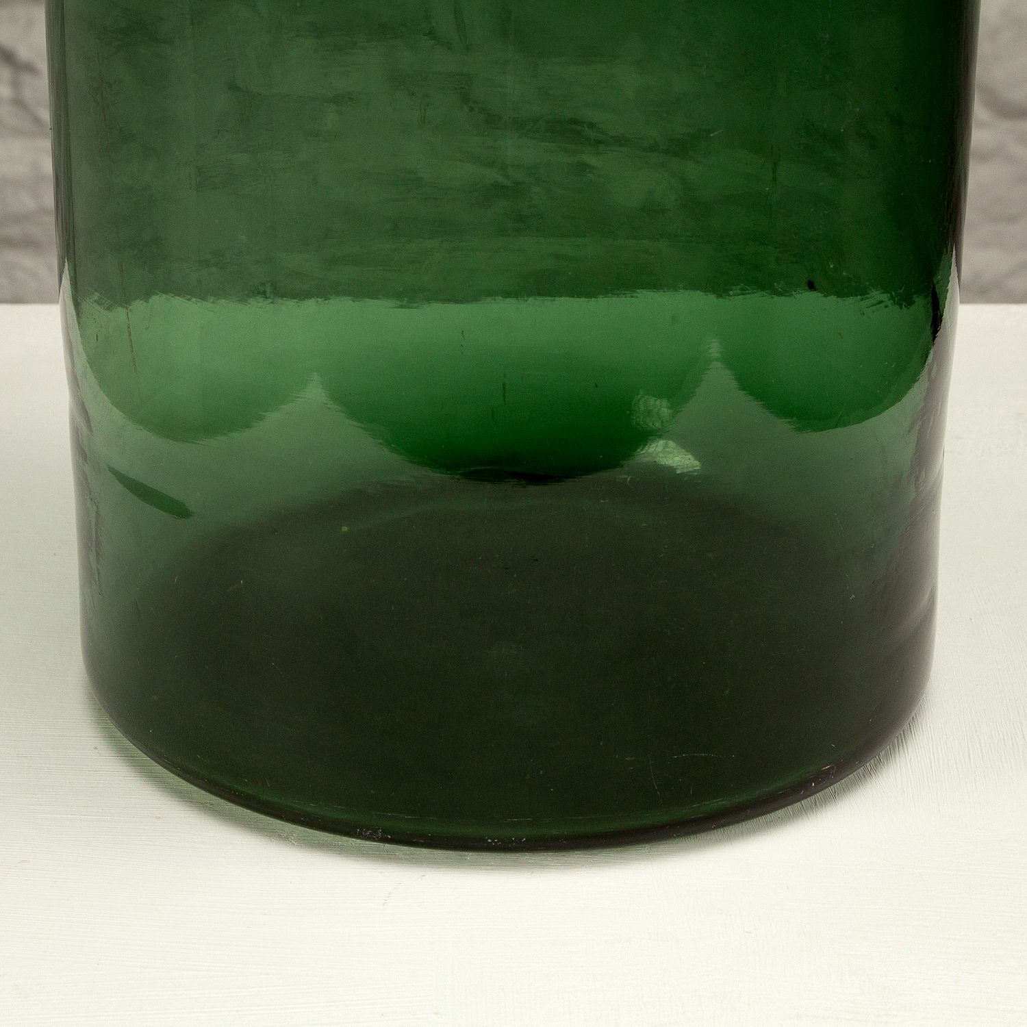 Large Hand Blown Antique Glass Pickling Jar, Denmark, 19th Century photo vintage