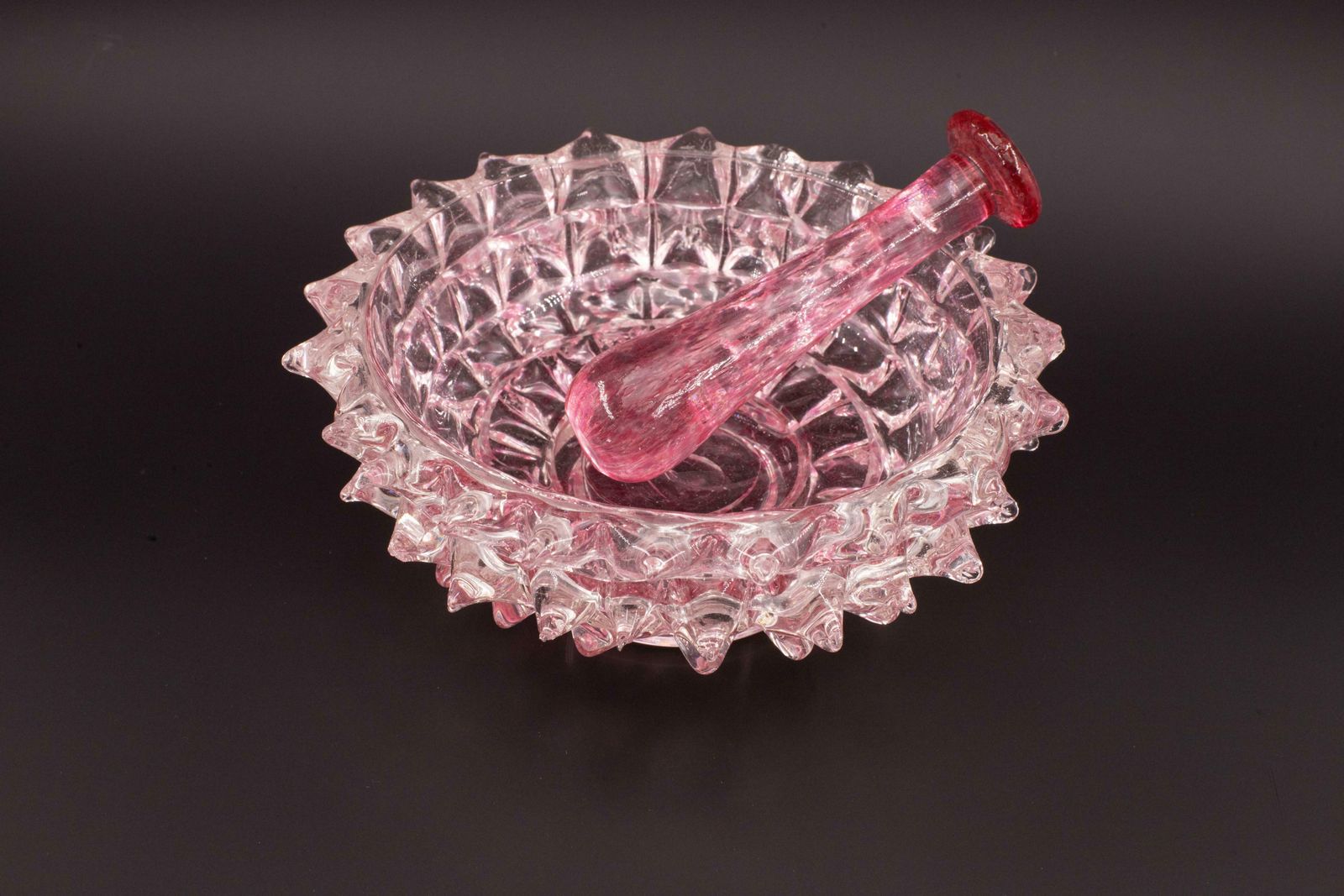 Rare Pink Ercole Barovier Rostrato Murano Glass Vase For Barovier & Toso, 1940s photo Home Decor