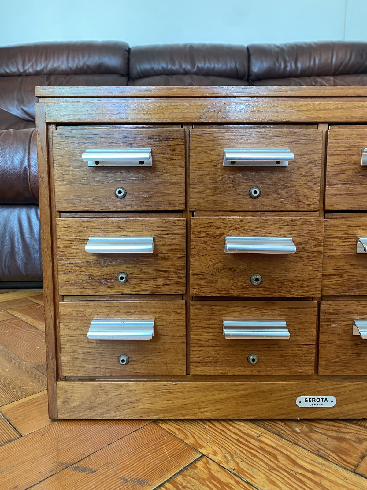 Serota Of London Oak Mid Century Library Cabinet