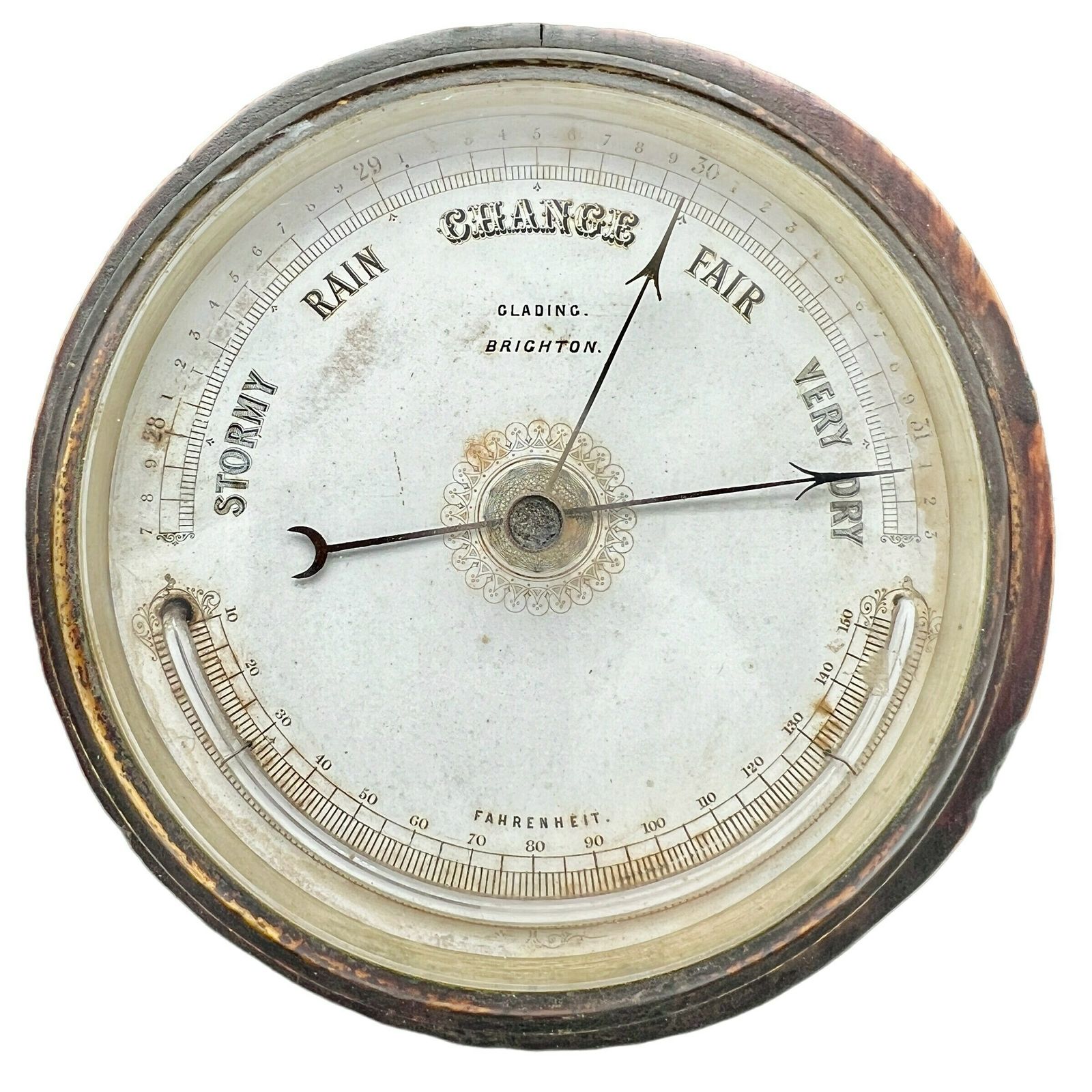 Antique Victorian F Glading Of Brighton Barometer & Thermometer   Hallway Decor   Home Decor photo furniture