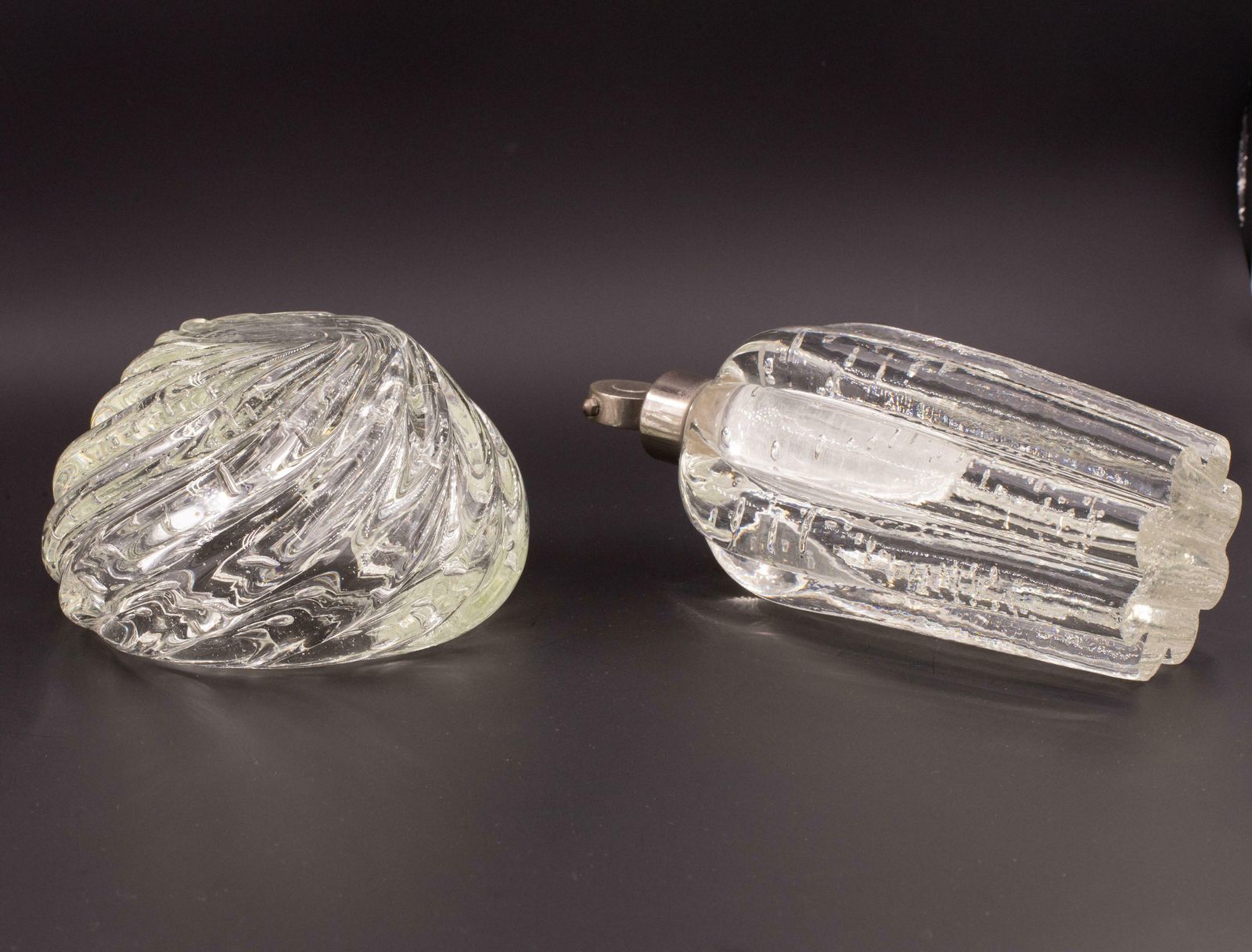 Set Of 2 Bubbles Glass Vase By Barovier E Toso, 1950s photo 699.0
