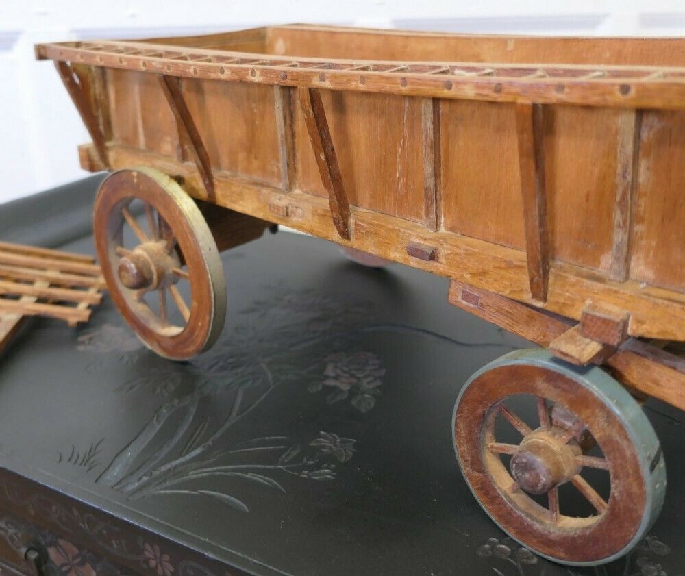 Model Wooden Horse Drawn Hay Cart photo buy