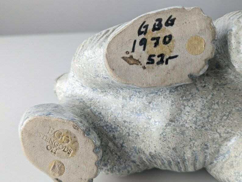 Polar Bear Sculpture By Oscar Hartung For Ego Stengods 1970 photo for sale