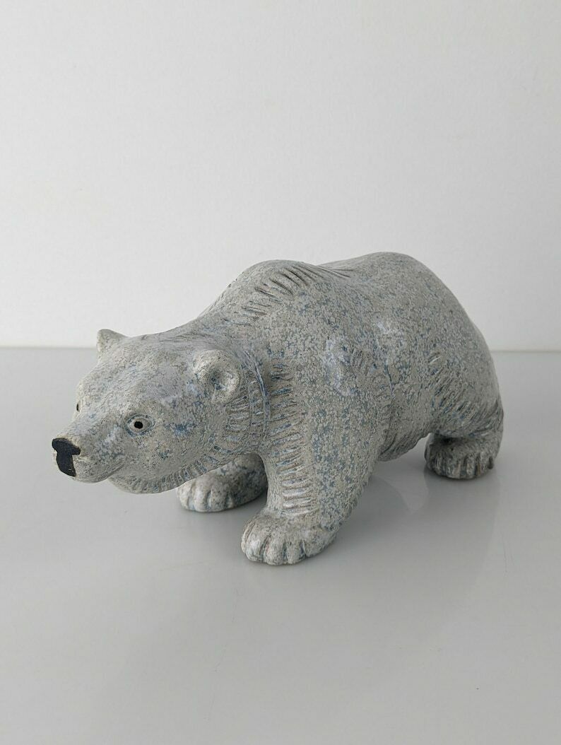 Polar Bear Sculpture By Oscar Hartung For Ego Stengods 1970 photo vinterior