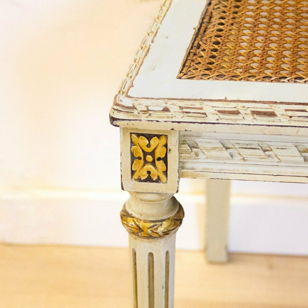 photo for sale Louis XV Style Off White And Gold Detailed Chair, 1930s
