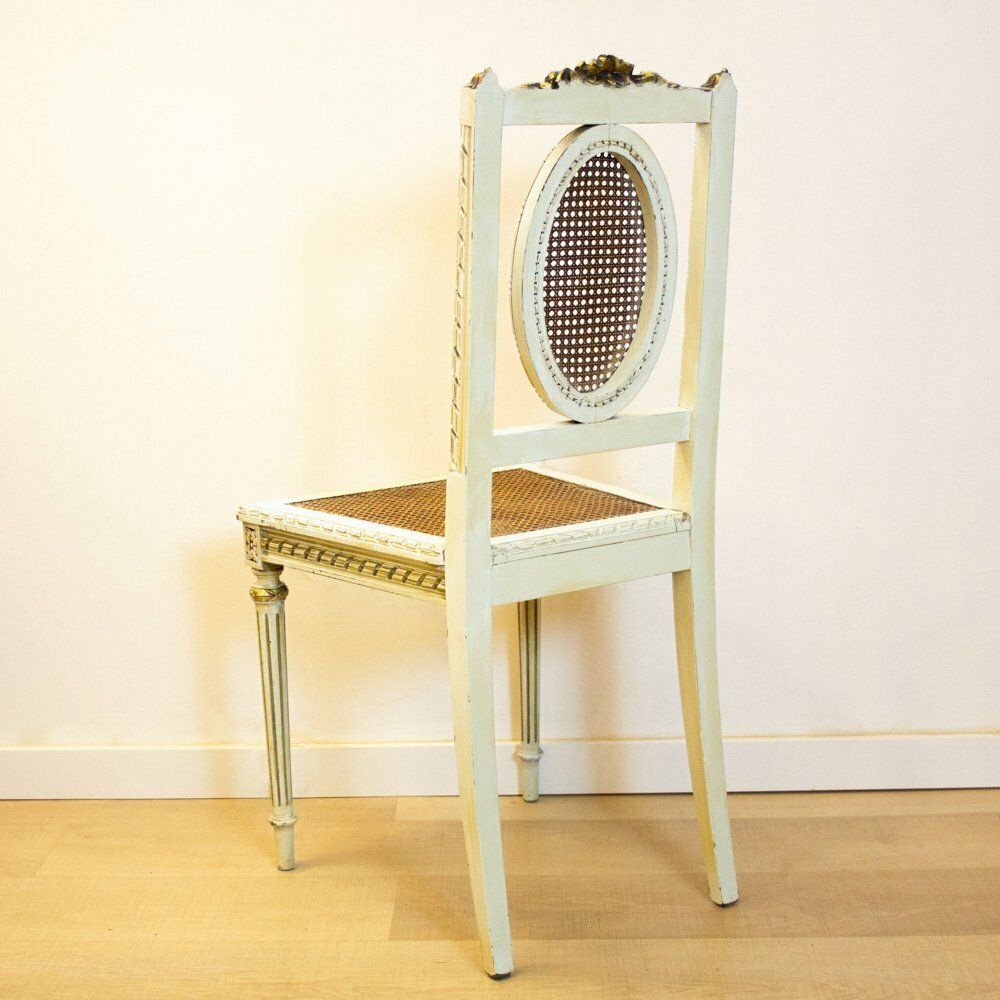 Louis XV Style Off White And Gold Detailed Chair, 1930s photo buy