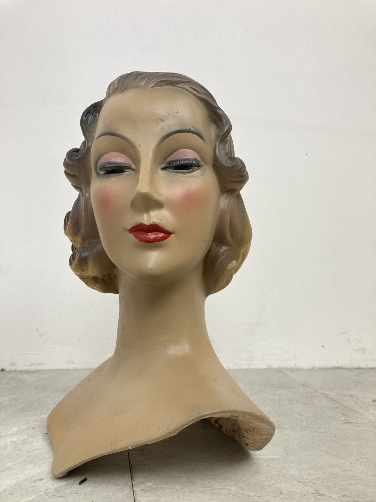 Vintage Mannequin Head, 1960s, Plaster photo for sale