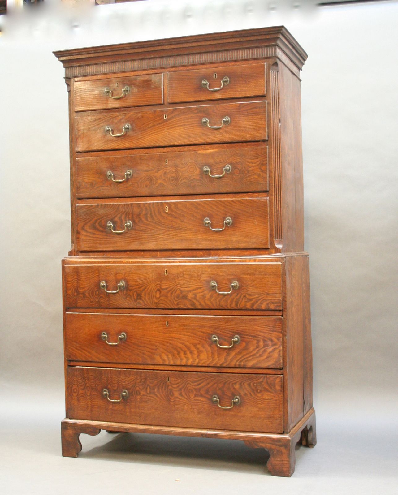 Rare George 111 Tallboy Chest Of Drawers photo for sale