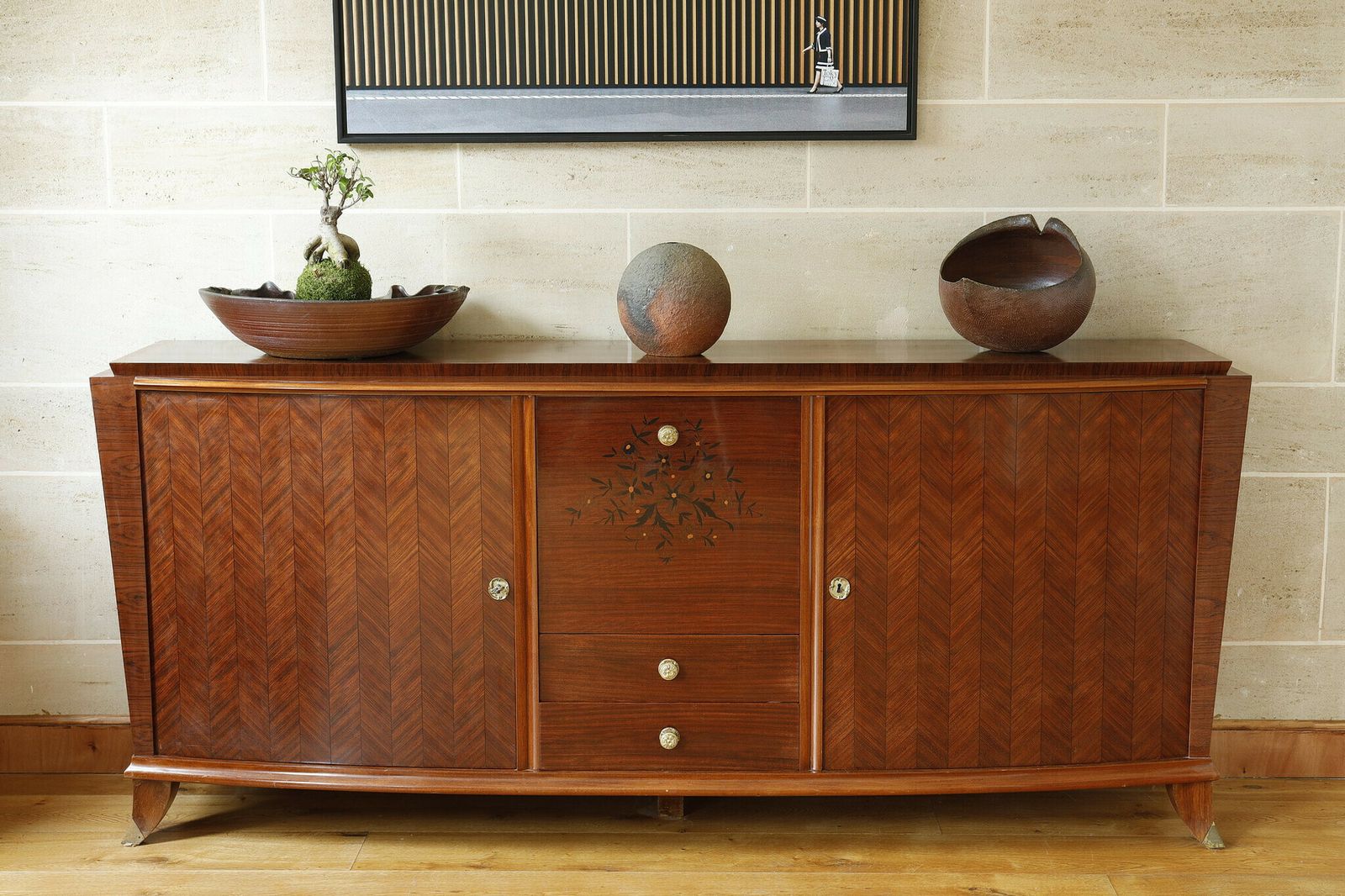 Art Déco Style Buffet In The Taste Of Jules Leleu photo for sale