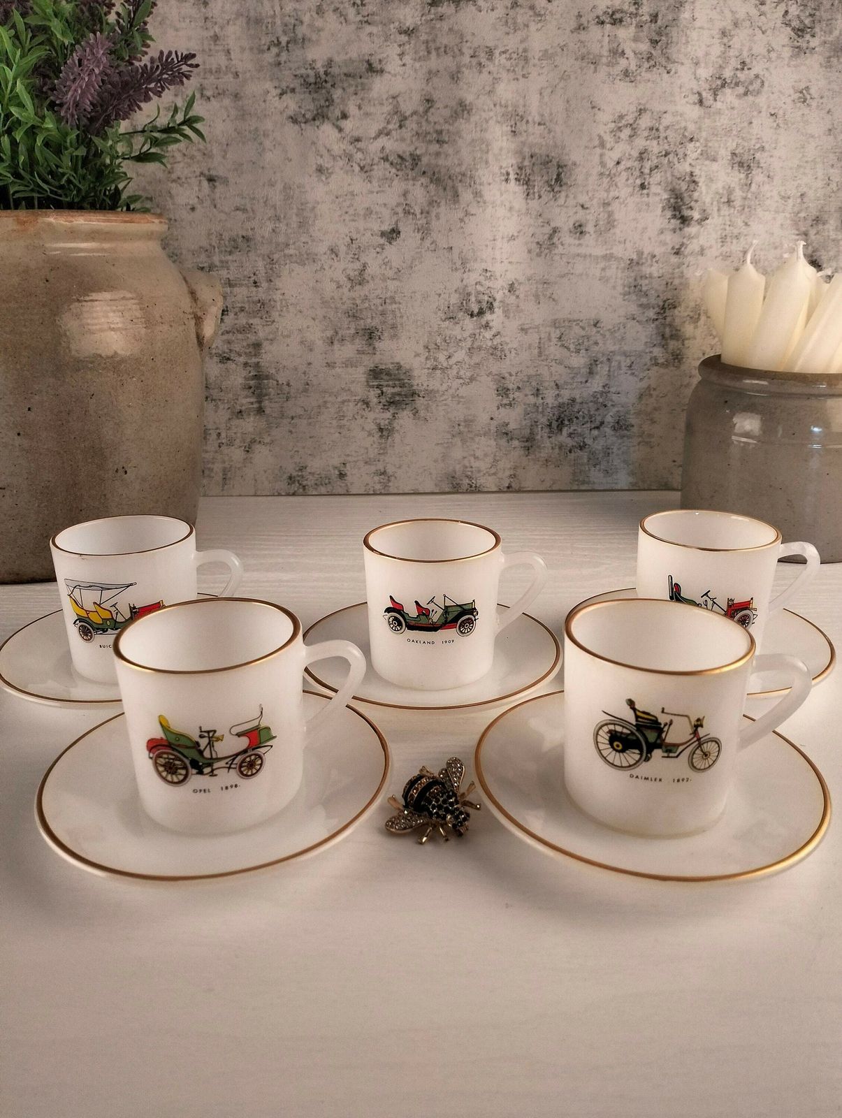 Arcopal   Arcopal France   Espresso Cups   White Cups   Gold Rim Cups   Arcopal France Cup   Gold Rim Coffee Cup   White Glass
