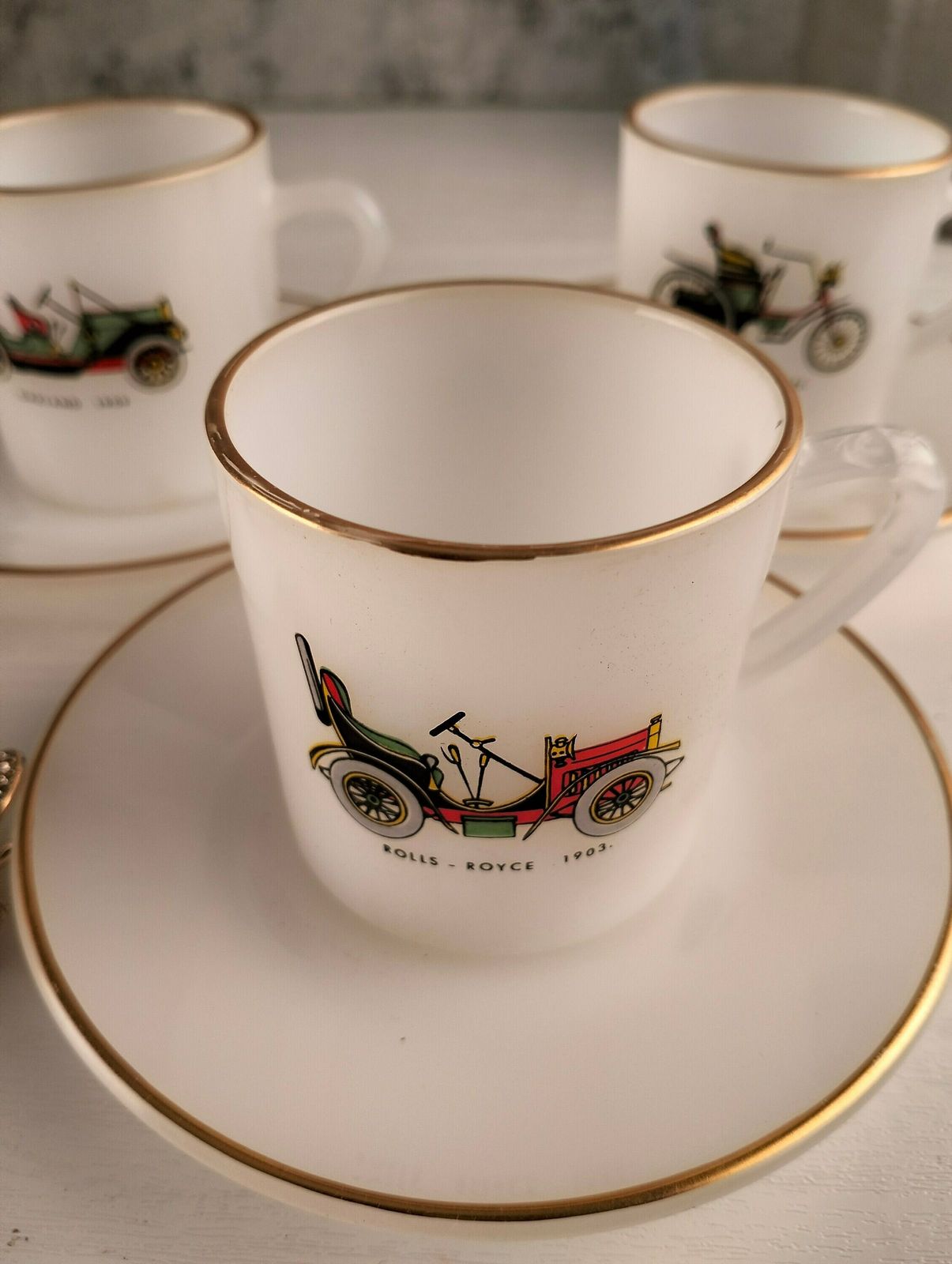 photo furniture Arcopal   Arcopal France   Espresso Cups   White Cups   Gold Rim Cups   Arcopal France Cup   Gold Rim Coffee Cup   White Glass