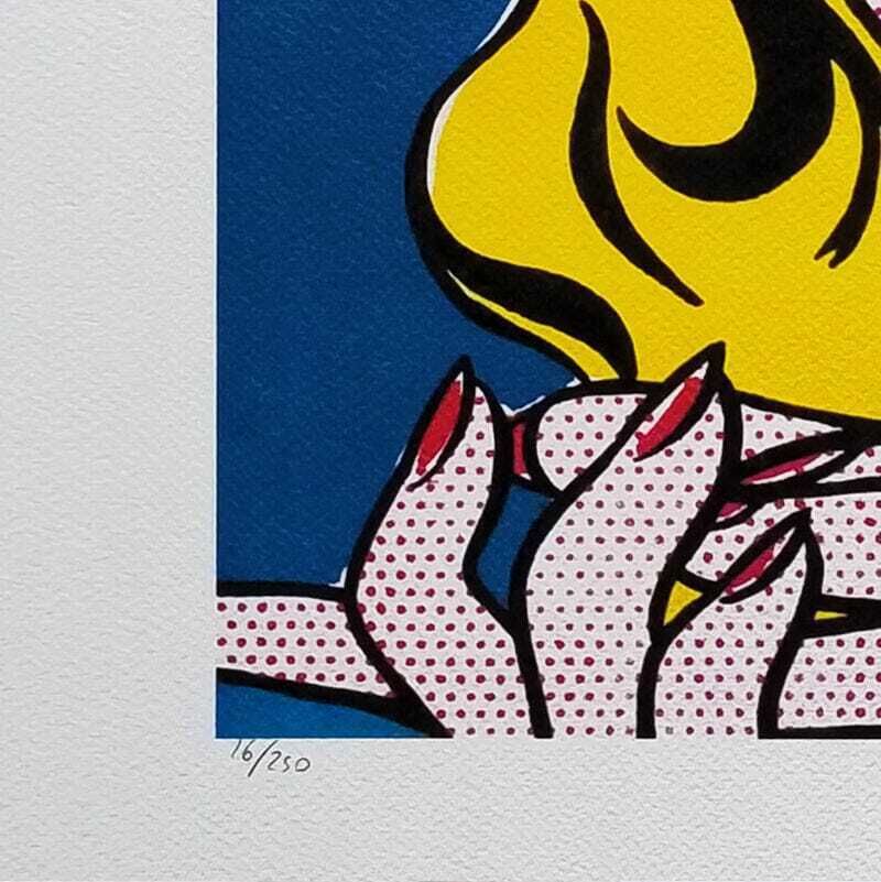 1980s Original Stunning Roy Lichtenstein "Smile Girl" Limited Edition Lithograph photo 716.0