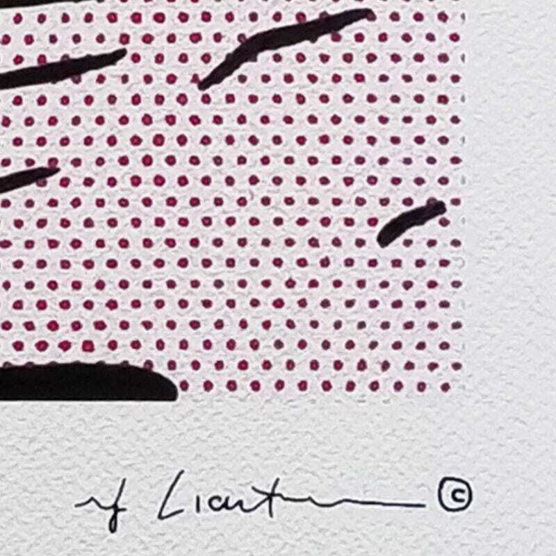 1980s Original Stunning Roy Lichtenstein "Smile Girl" Limited Edition Lithograph photo vintage