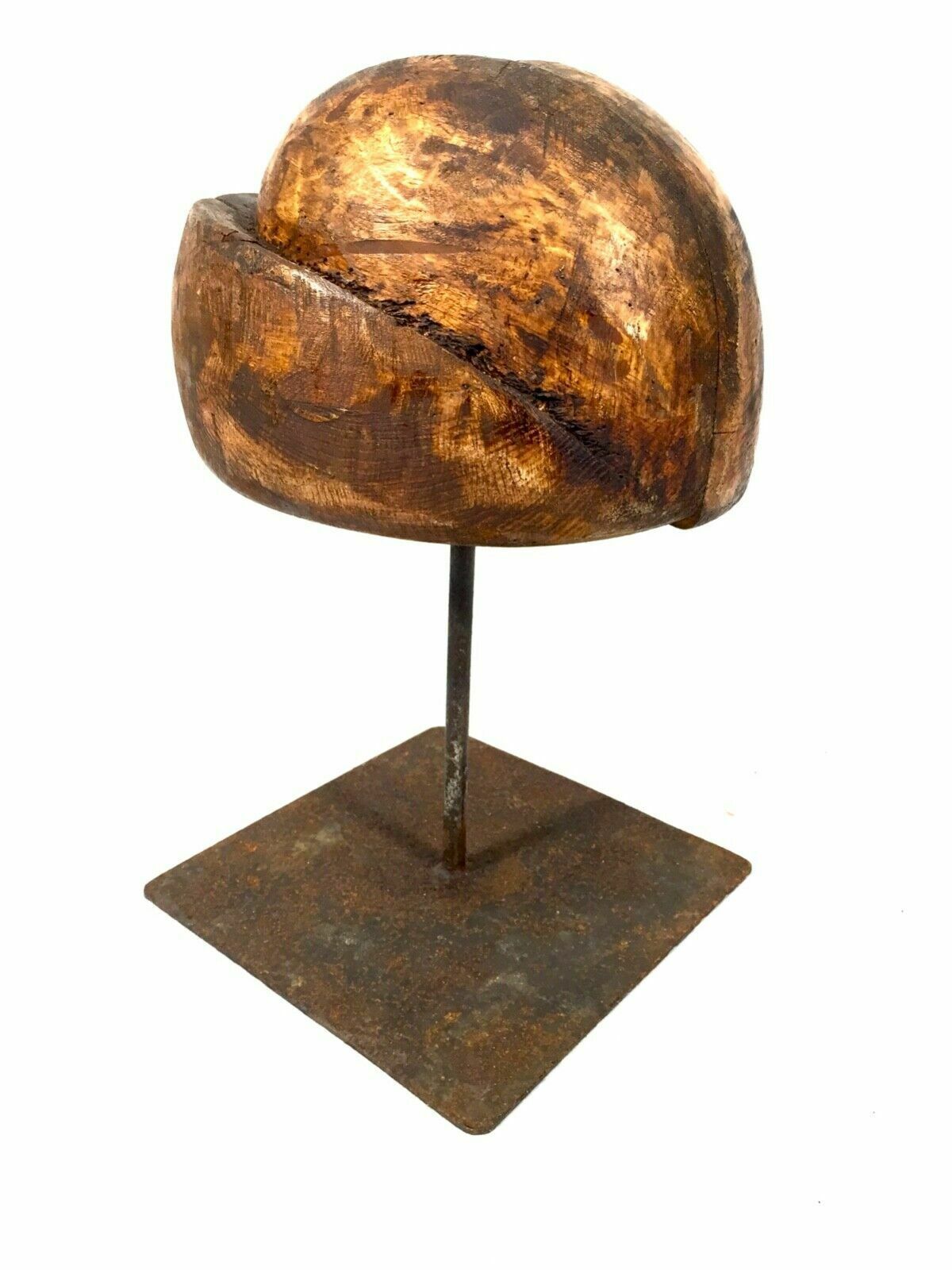 Antique Wooden Milliner's Head / Hat / Wig Maker's Display / 19th Century C.1880 photo for sale