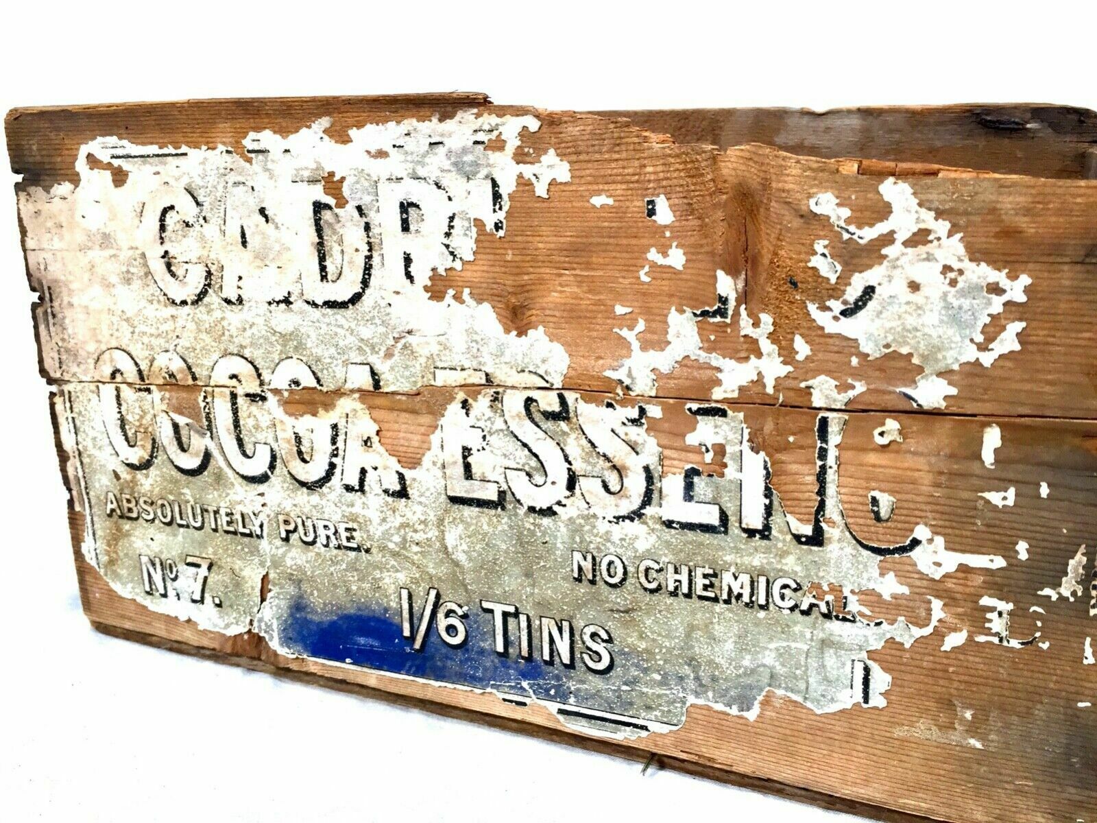 Antique Advertising   Cadbury's Chocolate Cocoa Wooden Shop Display Box / C1910 photo Home Decor