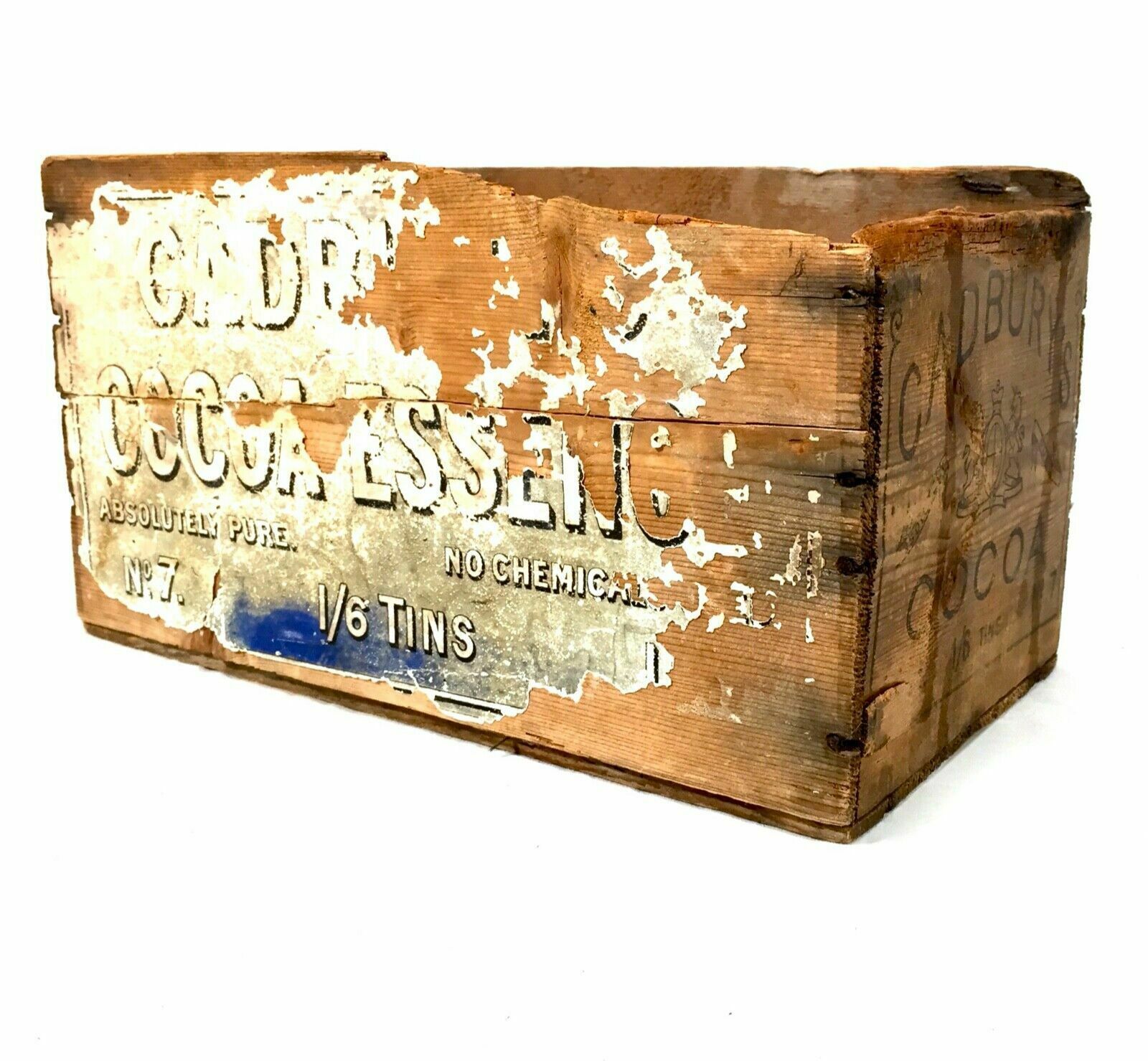 Antique Advertising   Cadbury's Chocolate Cocoa Wooden Shop Display Box / C1910 photo 95.0