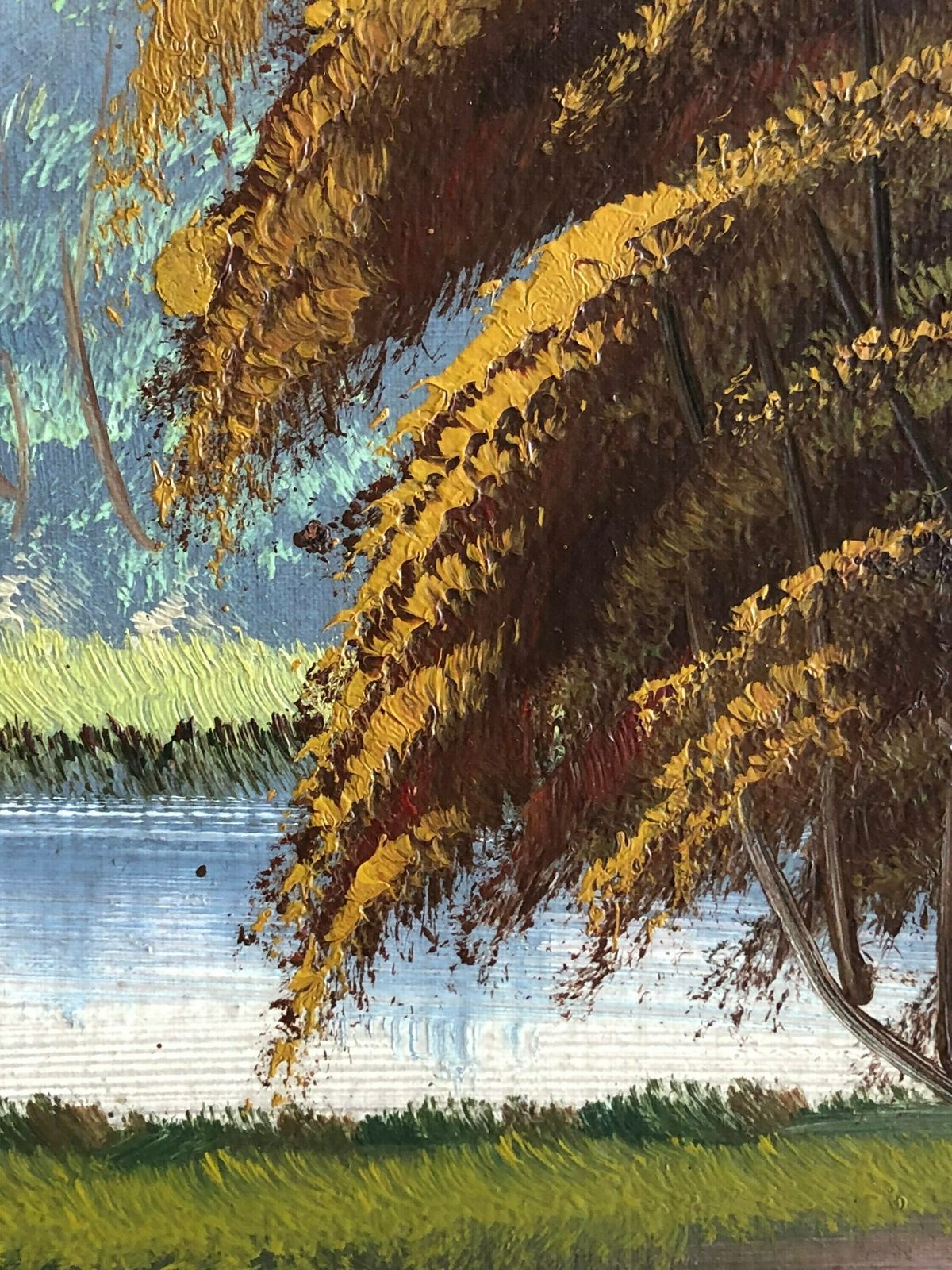 Danish Naturalist Landscape Painting In Beautiful Light With Motive Of Path At A Lake With Trees photo furniture