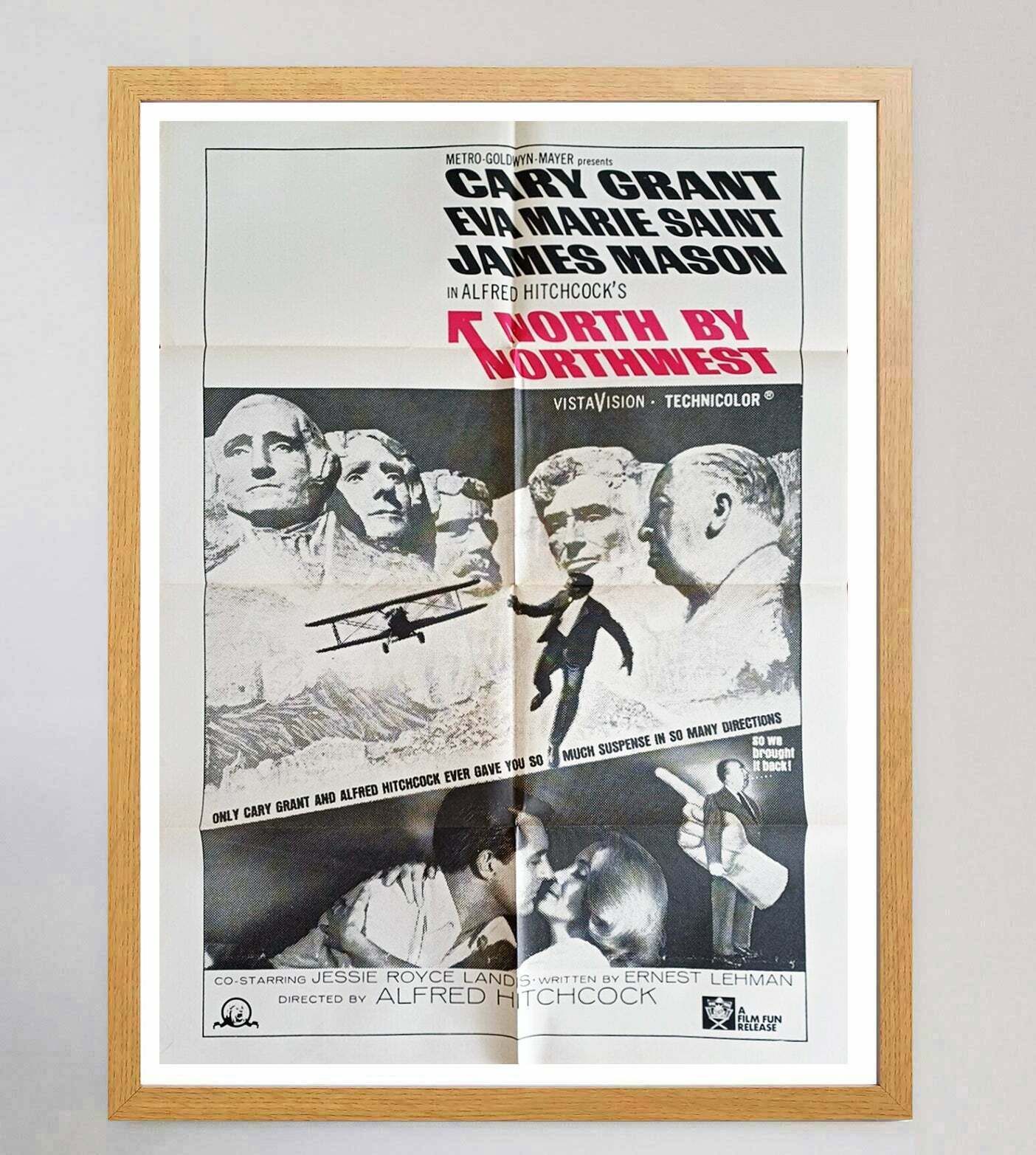 North By Northwest, 1950s, Original Vintage Poster photo Art