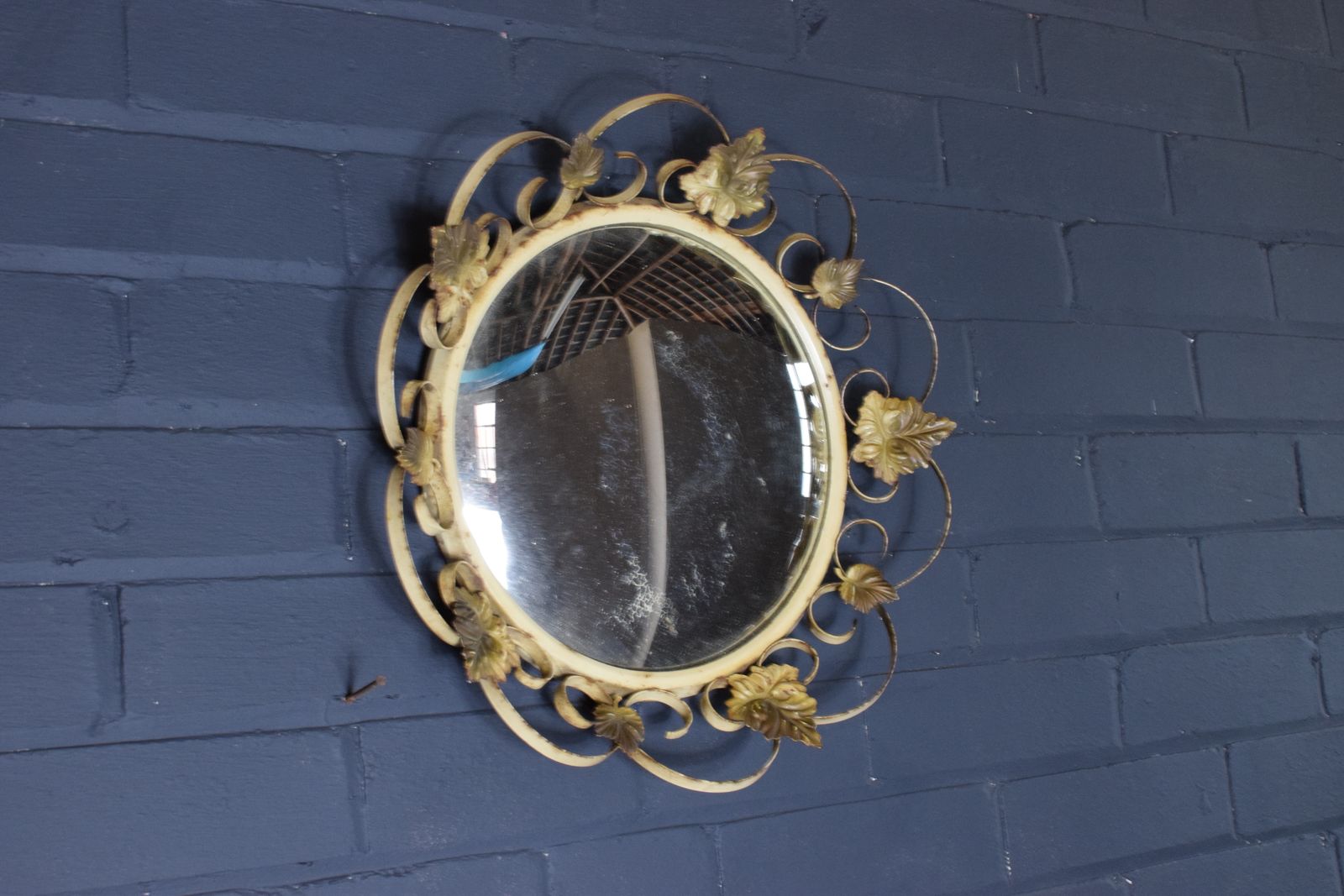 Round Convex Garden Room Mirror photo for sale