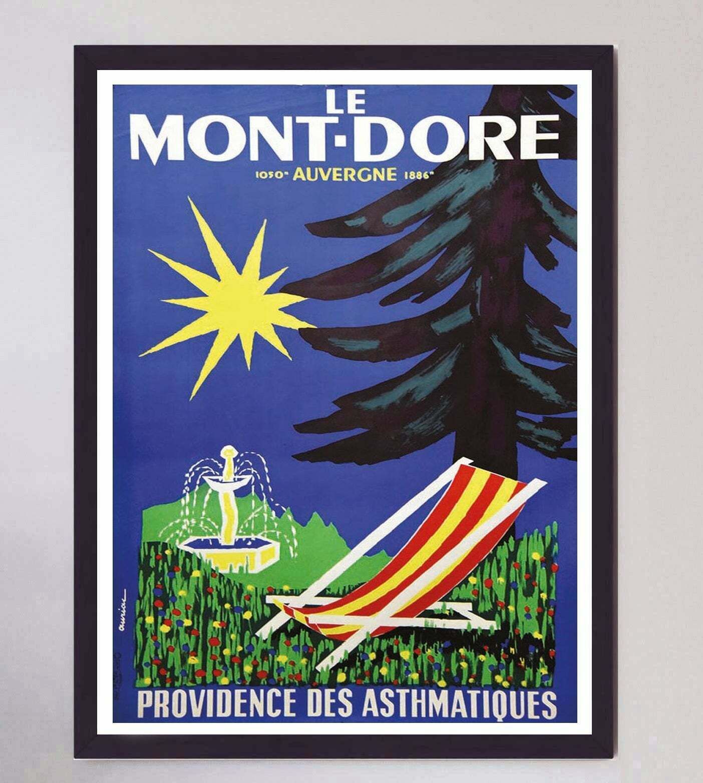 Le Monte Dore Auvergne   Auriac Original Vintage Poster photo furniture