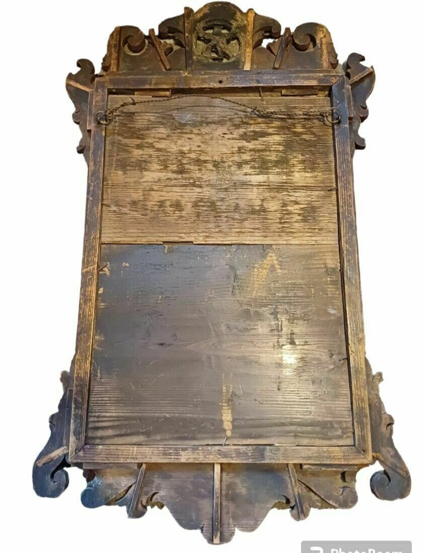 A George III Style 29th Centiey Fret Cut Gilded Mirror With Aged Plate photo buy