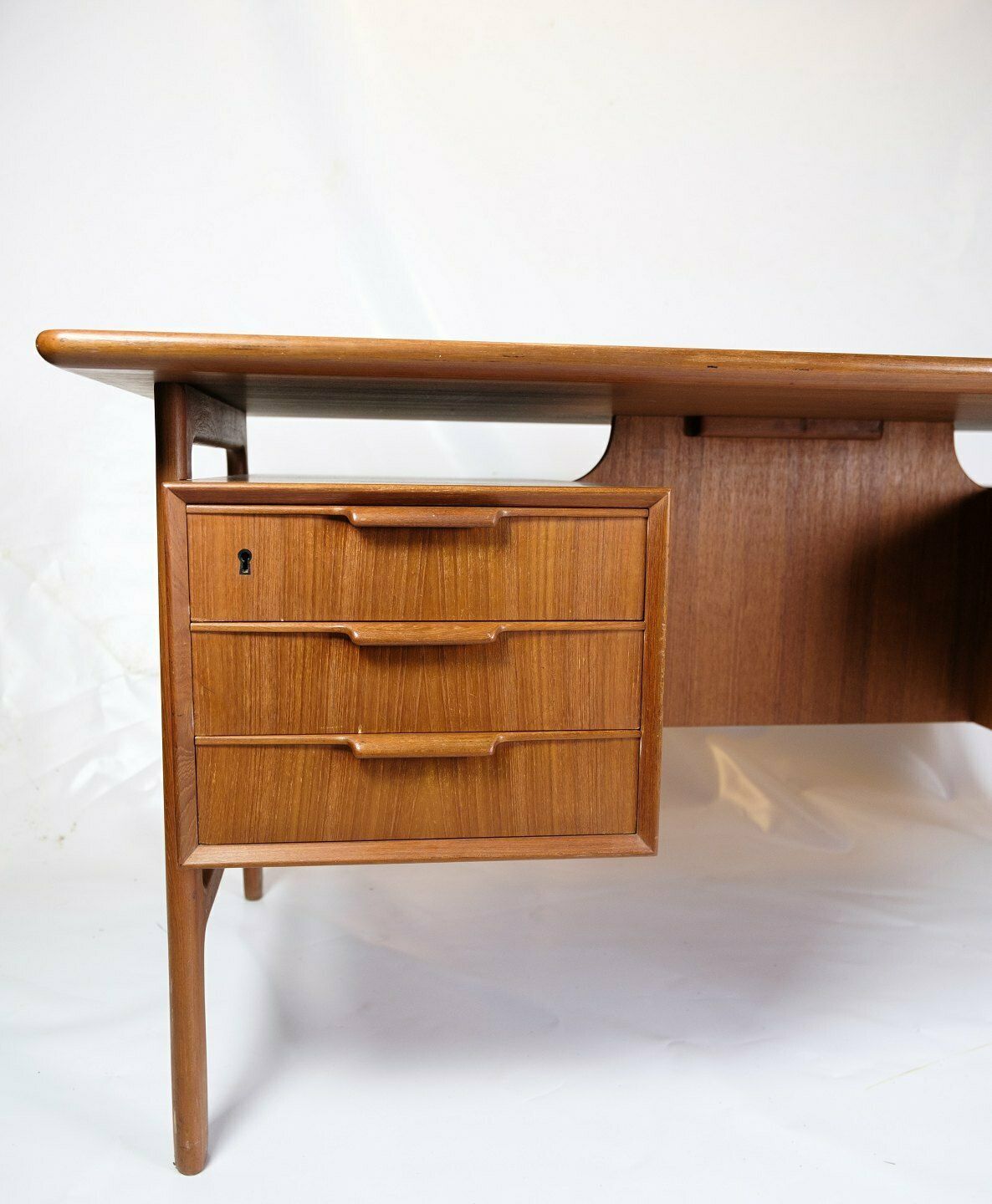 Desk In Teak Model 75 By Omann Junior Møbelfabrik From 1960s photo furniture