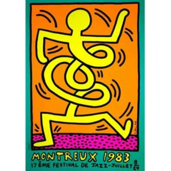 Keith Haring Montreux Jazz Festival   Yellow, 1983