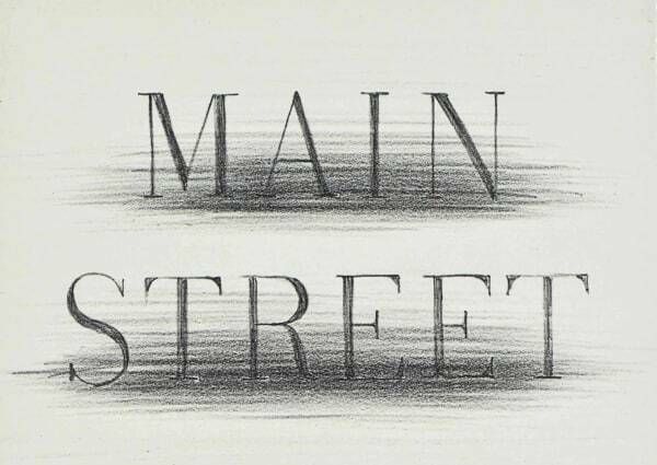 Ed Ruscha Main Street, 1990, 1990s