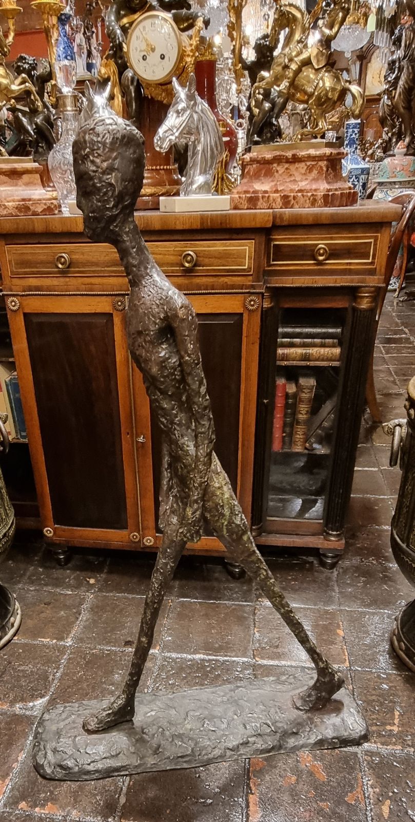Large Bronze Sculpture Of A Walking Man After Giacometti photo 2800.0