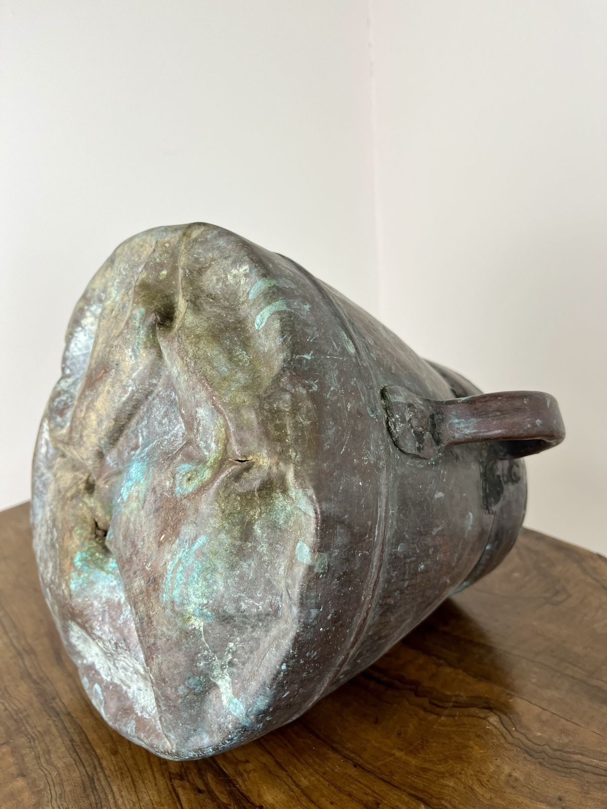 Wonderfully Aged Large Antique Copper Cauldron Of French Origin photo Home Decor