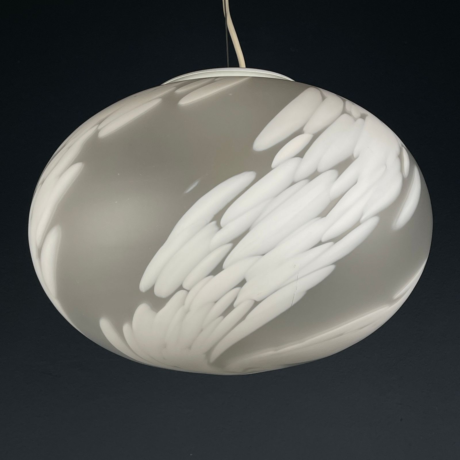 photo furniture Vintage Swirl Murano Glass Pendant Lamp Vetri Murano Italy 1970s
