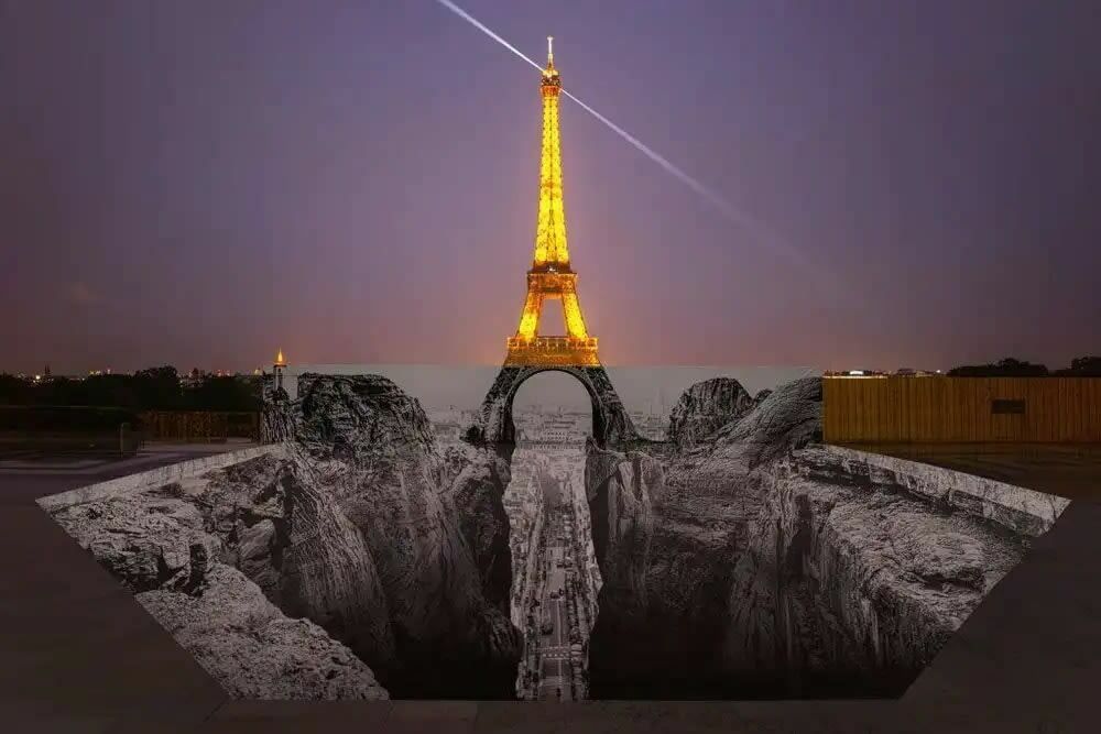 Jr Trompe L'oeil, Les Falaises Du Trocadéro, Paris, France, 2021 (25 Mai 2021, 22h18), 2021