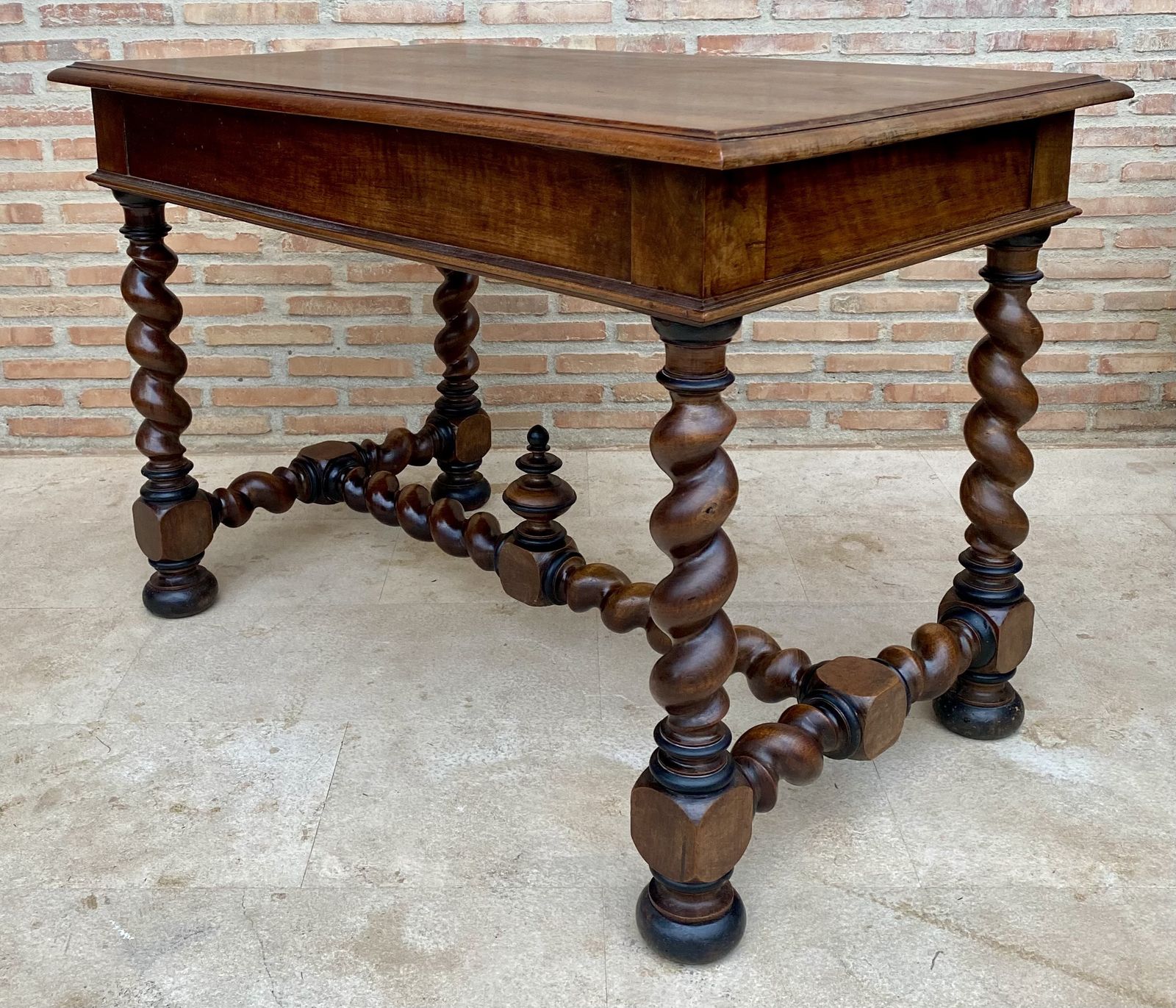 2350.0 Early 19th Century French Walnut Work Table Or Desk With One Drawer photo