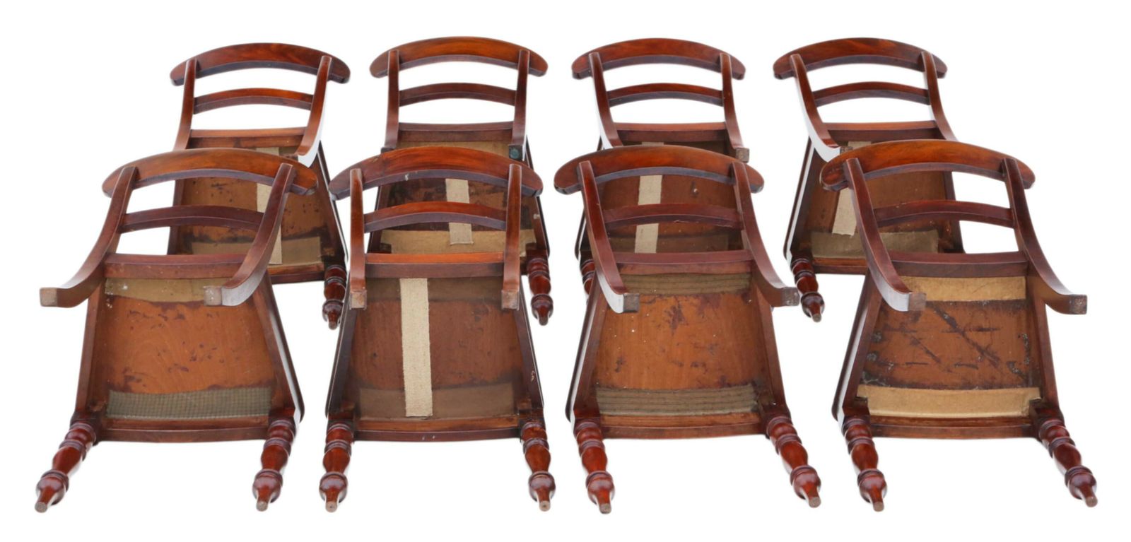 Set Of 8 19th Century Mahogany Dining Chairs   Antique Quality photo for sale