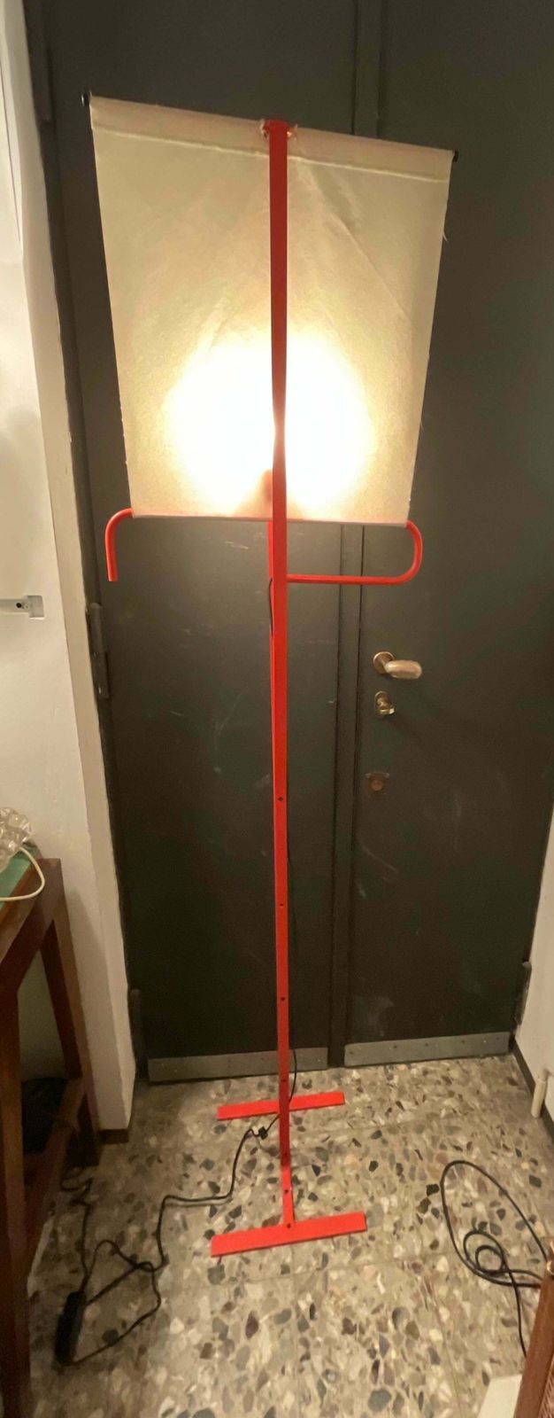 Arteluce Floor Lamp “Le Falene” Di Piero De Martini  Metal, Cotton , 1970, Italy photo buy