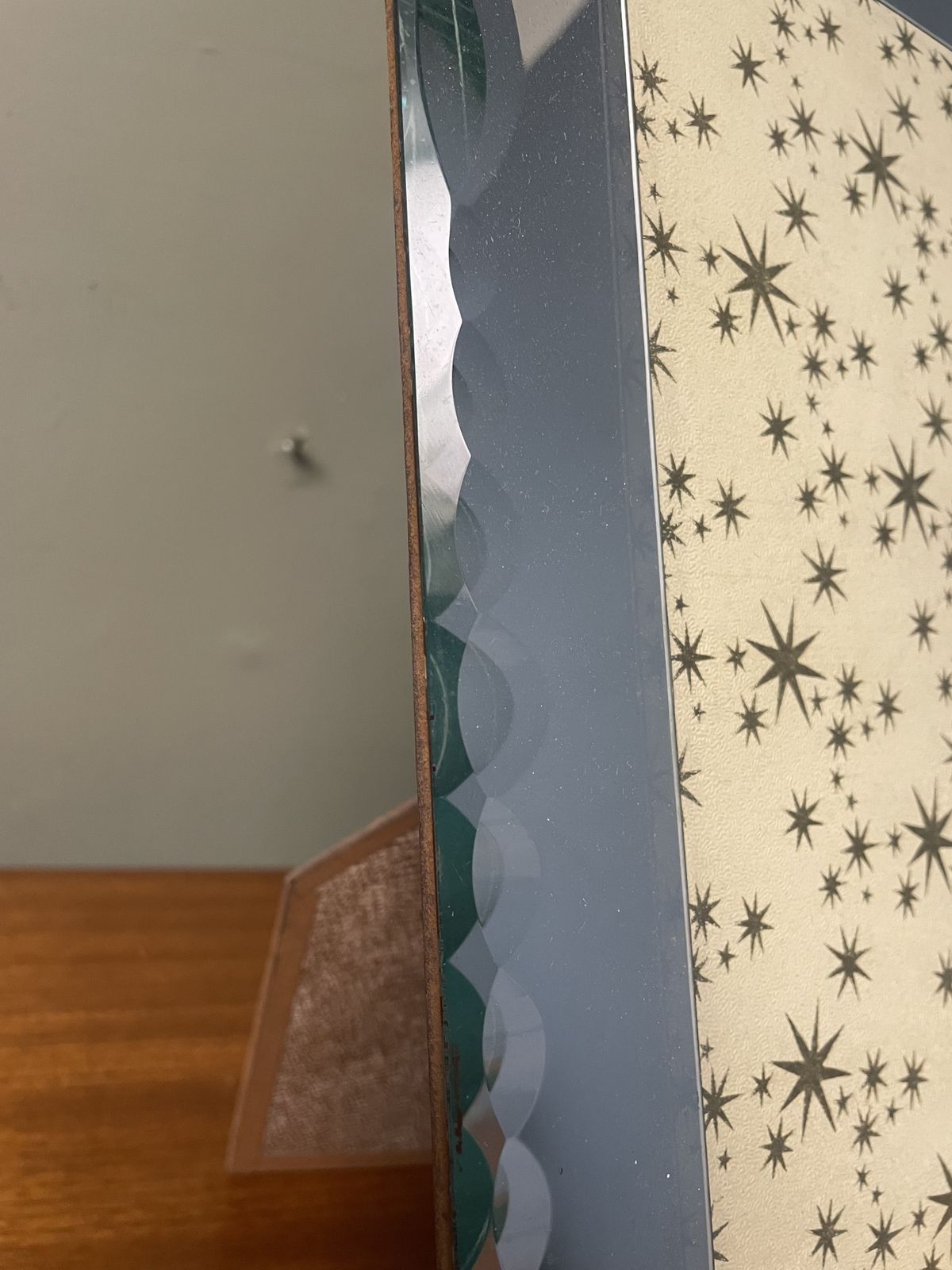 Large French Art Deco Mirror Glass Photo Frame photo vintage