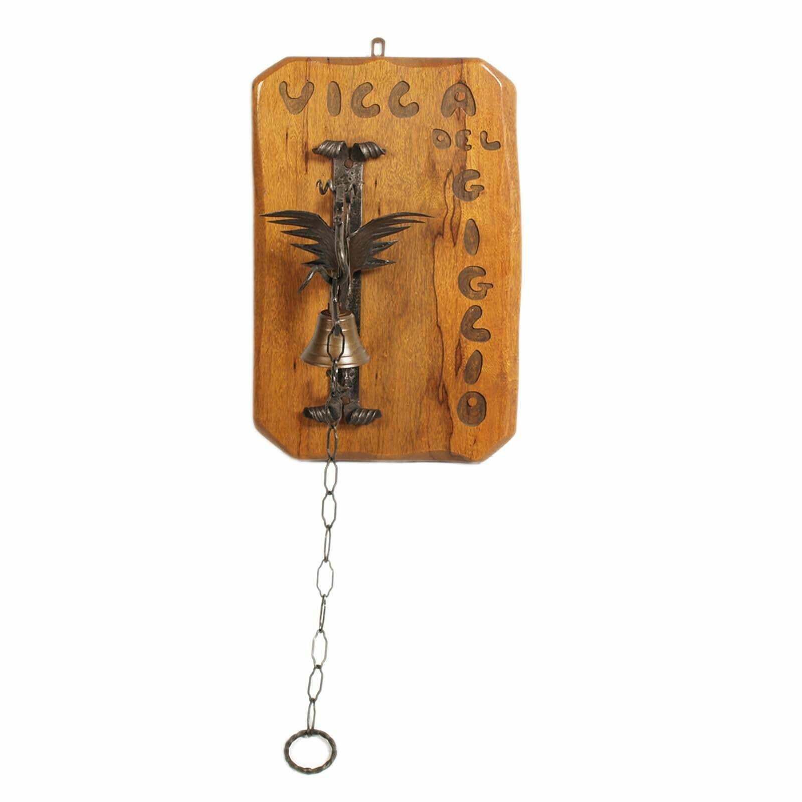 Manual Entrance Bell In Wrought Iron, Tyrolean Craftsmanship From 1950s photo furniture