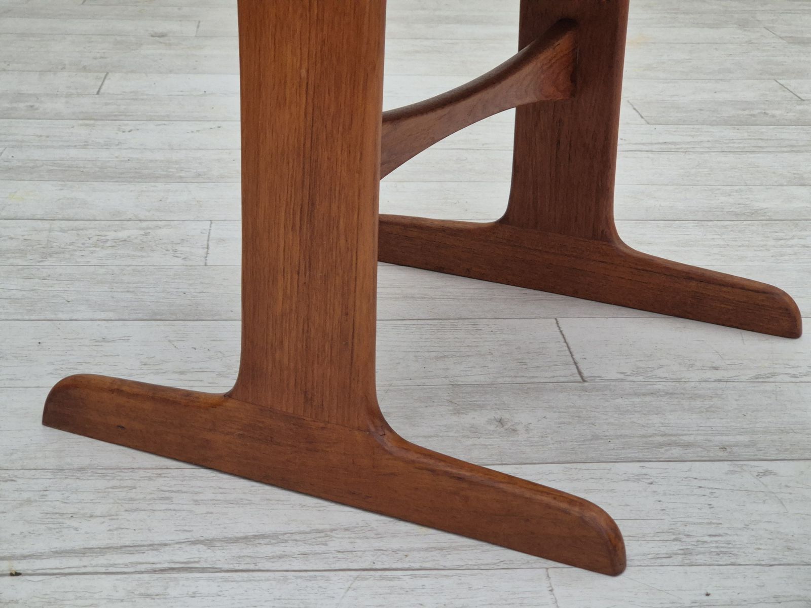 1970s, Set Of 4 Reupholstered Danish Chairs, Teak Wood, Cherry Red Furniture Velour. photo buy