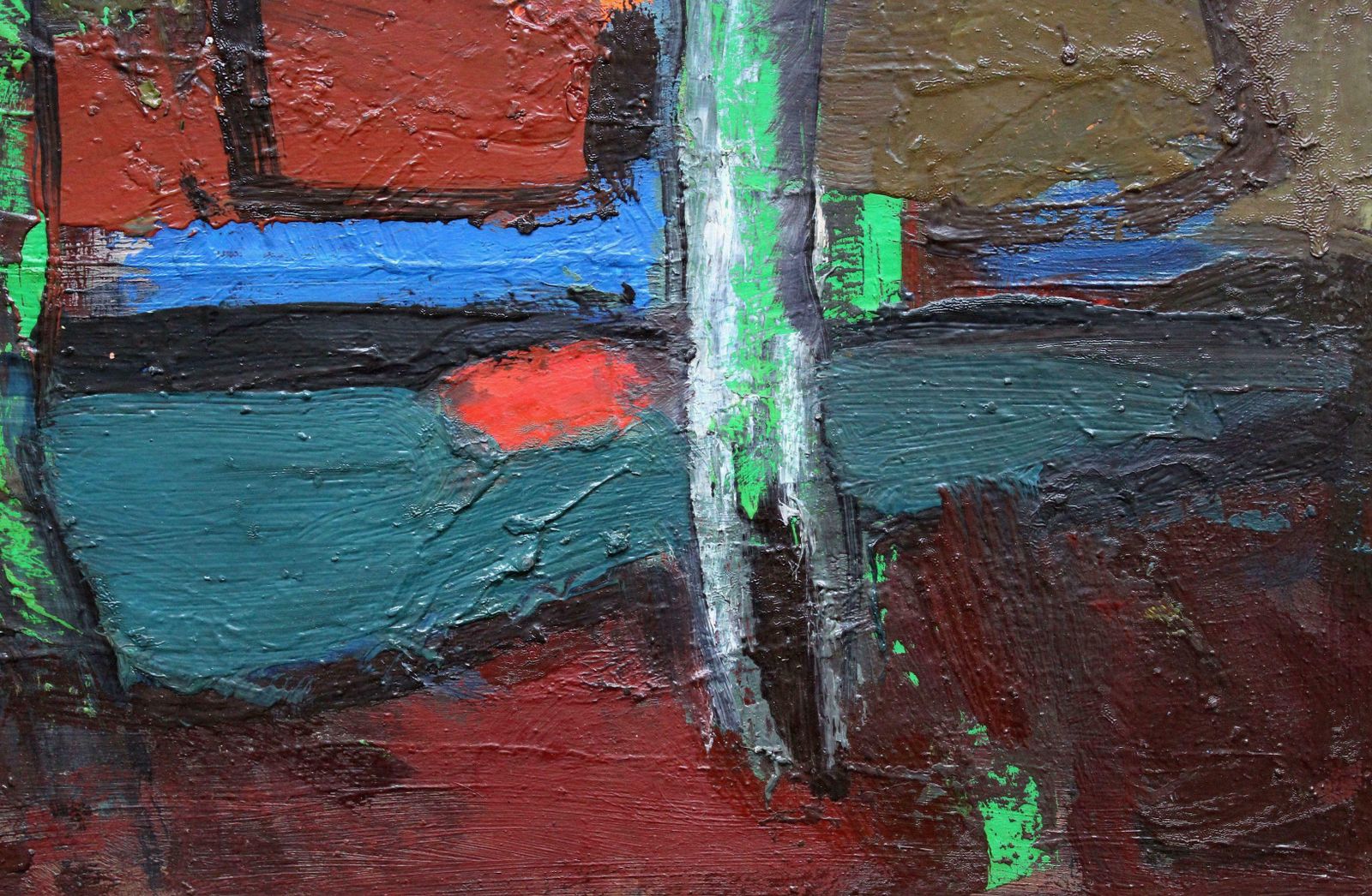 Aleksandr Rodin Landscape By The River. Oil On Cardboard, photo for sale