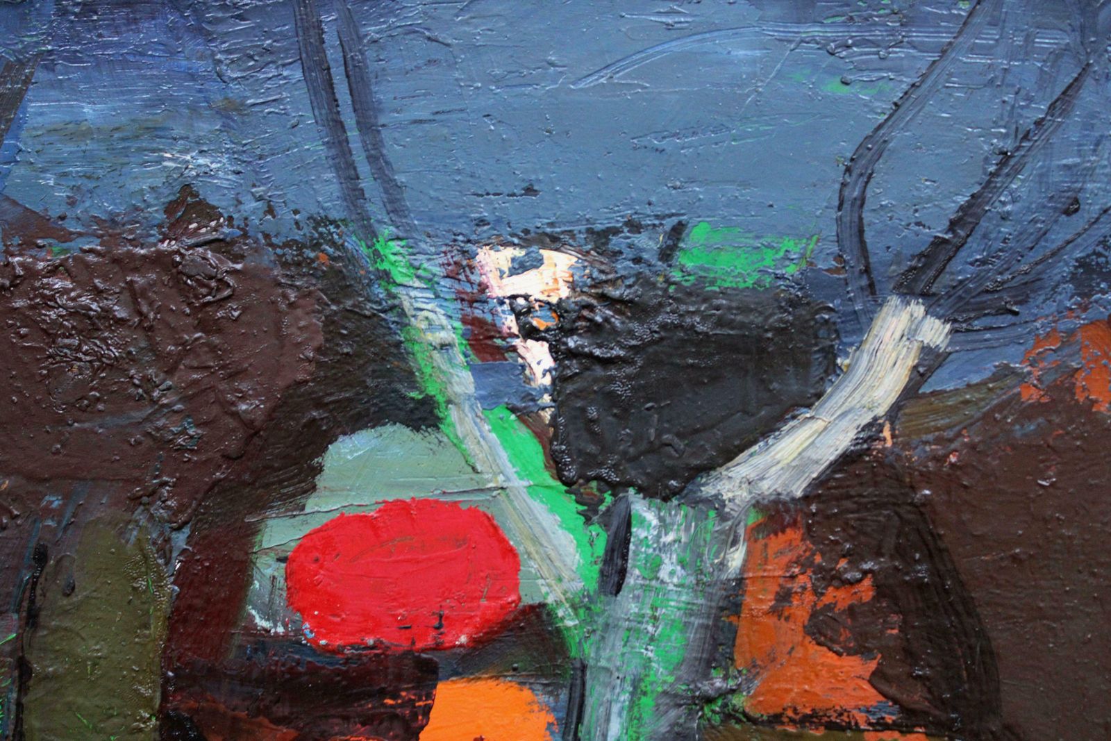 Aleksandr Rodin Landscape By The River. Oil On Cardboard, photo Art