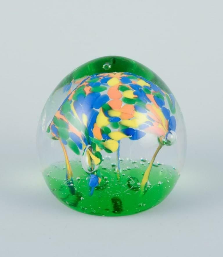 Scandinavian Glass Artist. Set Of Four Paperweights In Art Glass. photo buy