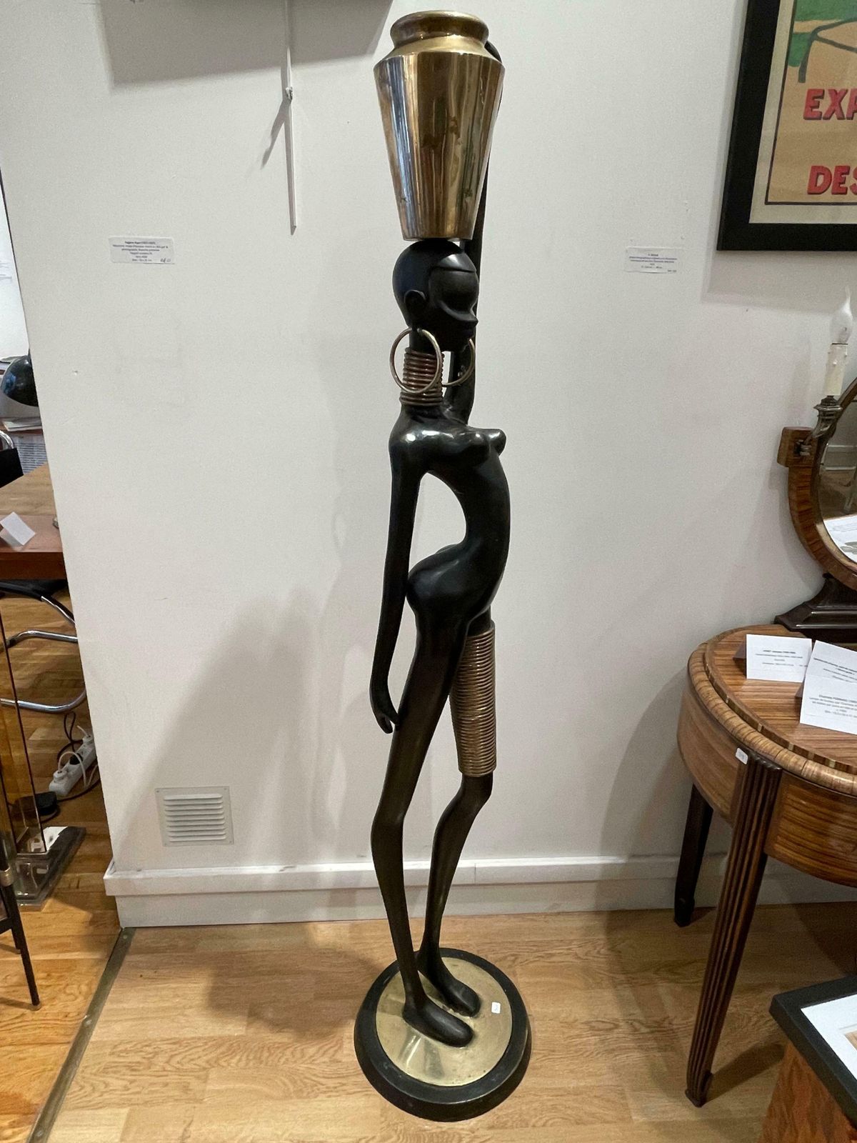 Bronze Figurine Of A Woman Carrying Water, In The Style Of Hagenauer photo 11657.74