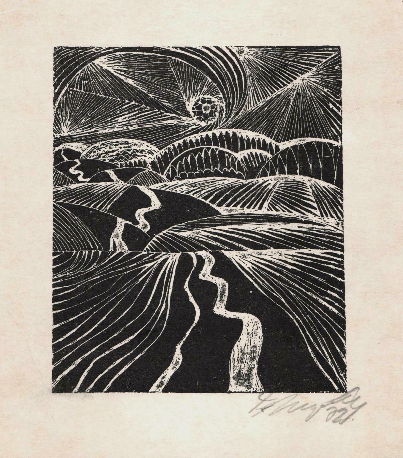 Dzidra Ezergaile Up Towards The Sun. 1972, Paper, Lithography, 15x12.5 Cm 1972 photo furniture