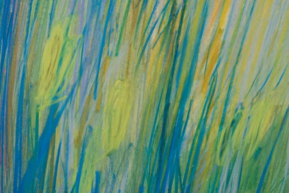Monique Beucher. French Artist. Mixed Media On Paper. Abstract Composition 1980 photo vinterior