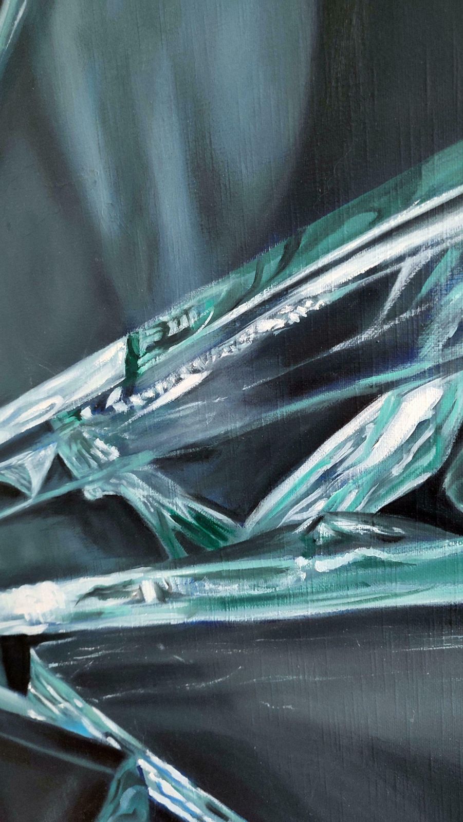Alyona Prokofjeva Broken Glass. 2013, Canvas, Oil, 120x130 Cm 2013 photo for sale