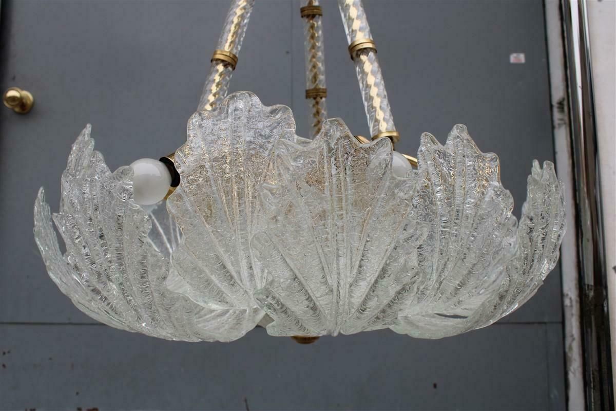 photo buy Round Italian Flowered Chandelier From The 70s In Murano Glass. Brass Parts With Golden Plate