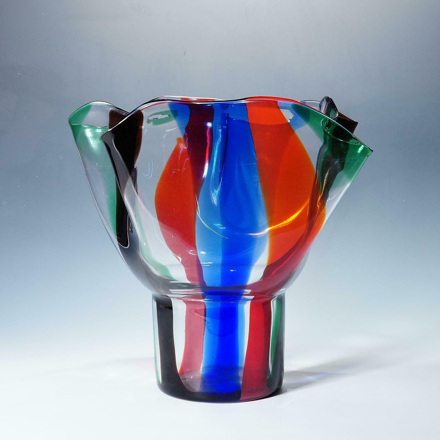 Large Venini Vase 'Kukinto', Designed By Timo Sarpaneva In 1991 photo for sale