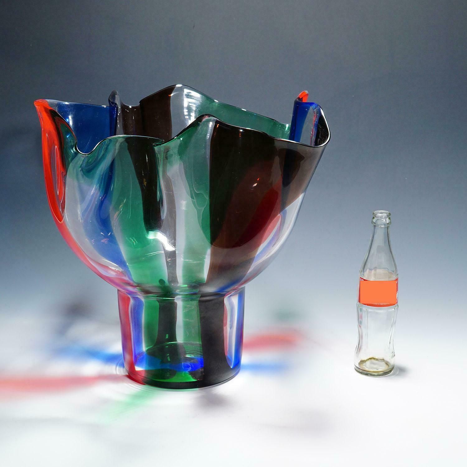 photo vintage Large Venini Vase 'Kukinto', Designed By Timo Sarpaneva In 1991